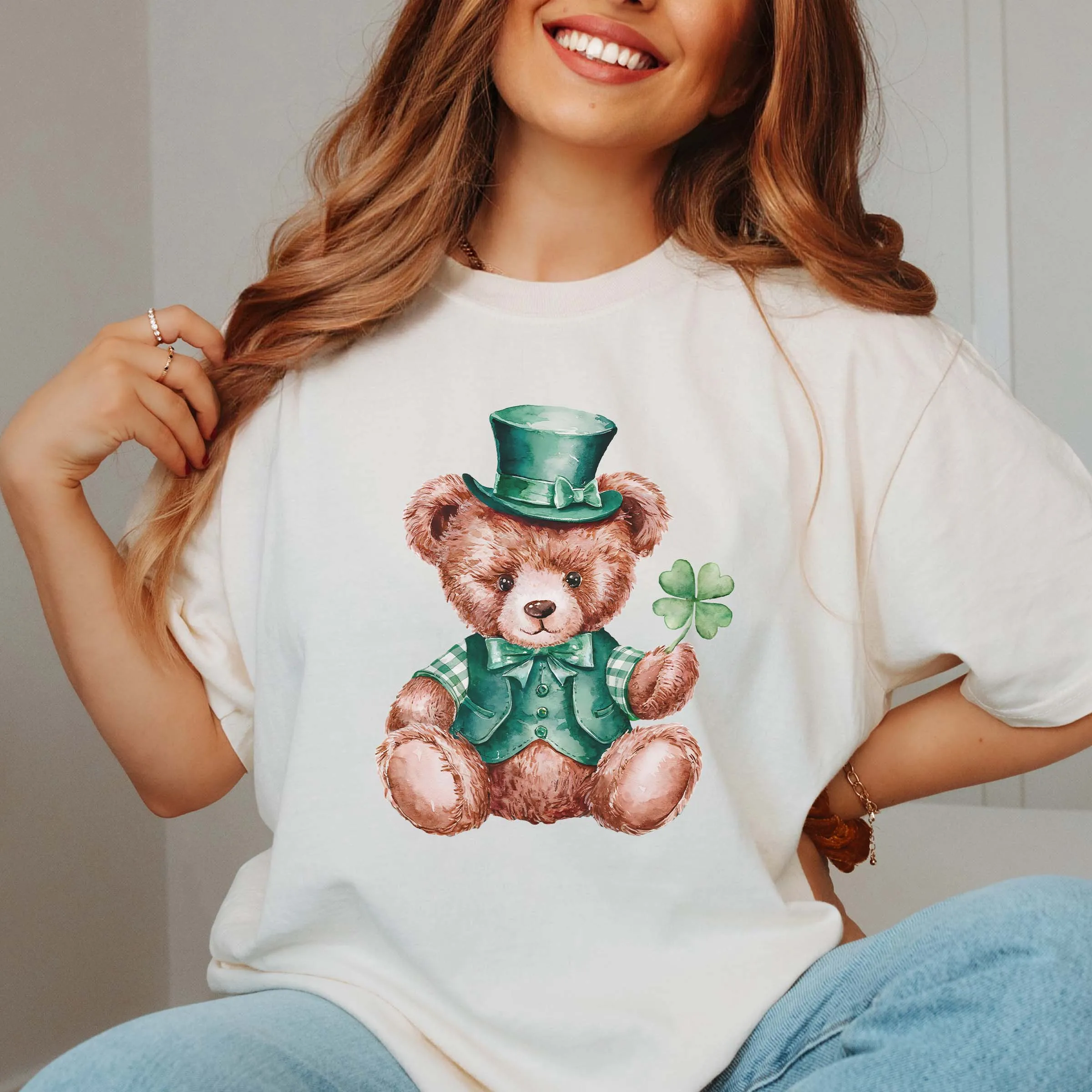 St. Pats Bear Comfort Color Tee sold by Roxie’s Picks