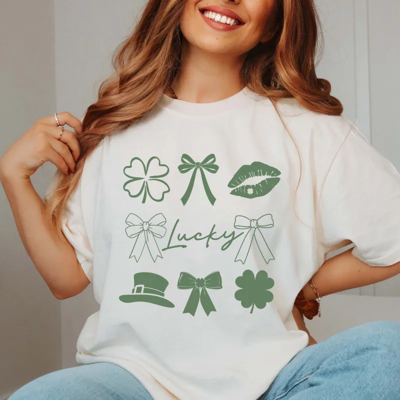Lucky Collage Comfort Color Tee made by Roxie’s Picks