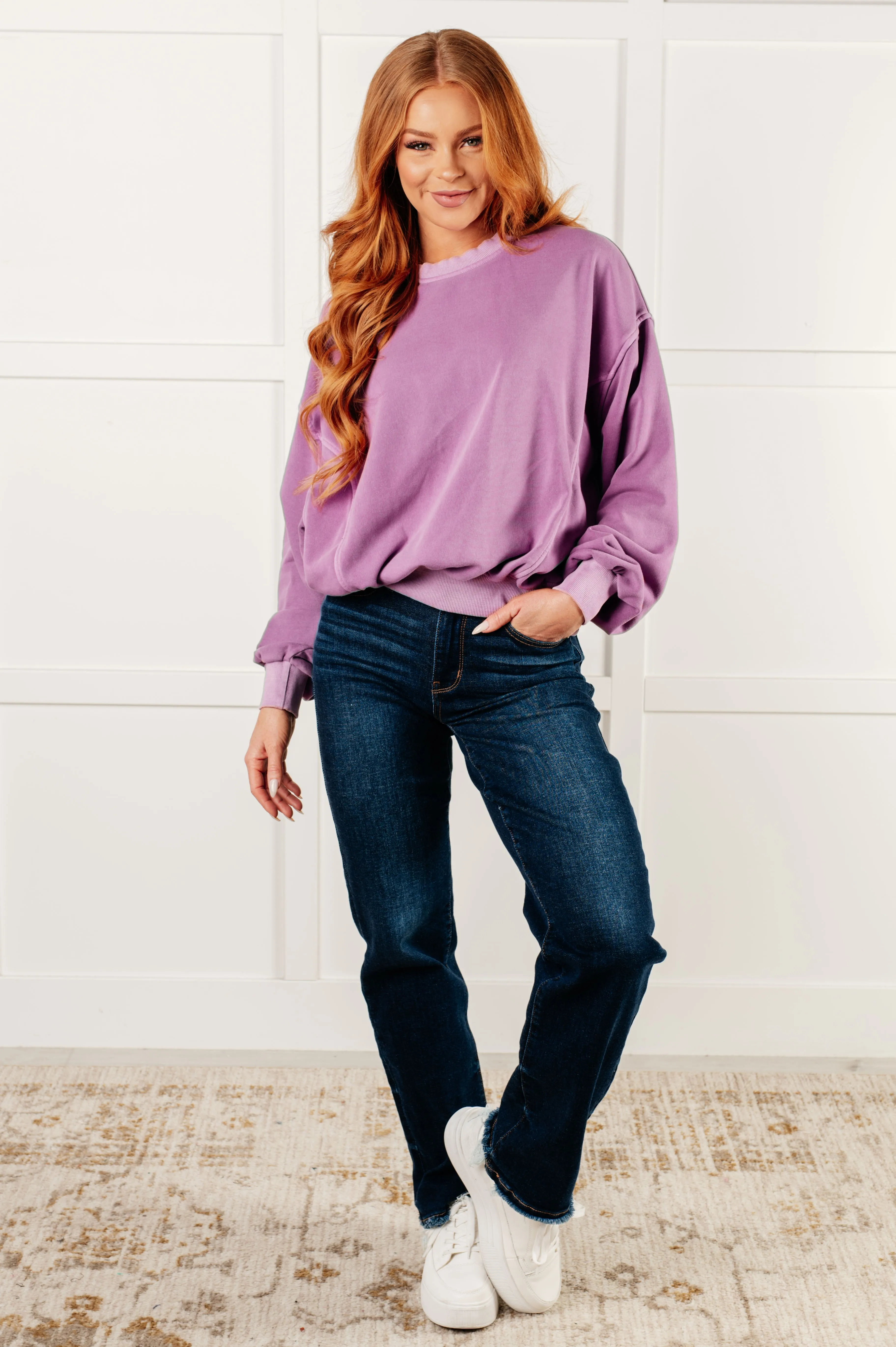 Beyond the Basics Pullover in Violet sold by Roxie’s Picks product image thumbnail 4