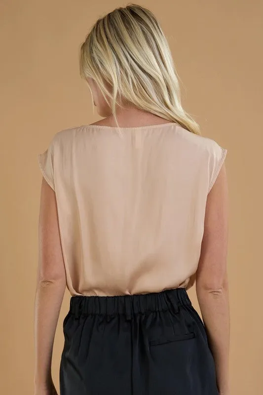 Cowl Neck Short Sleeve Bodysuit sold by Roxie’s Picks product image thumbnail 4