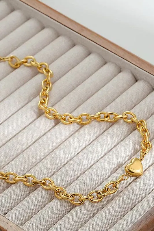 18K Stainless Steel Tarnish Free Heart Necklace sold by Roxie’s Picks product image thumbnail 5