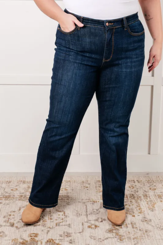 Alaina High Rise Classic Straight Jeans sold by Roxie’s Picks