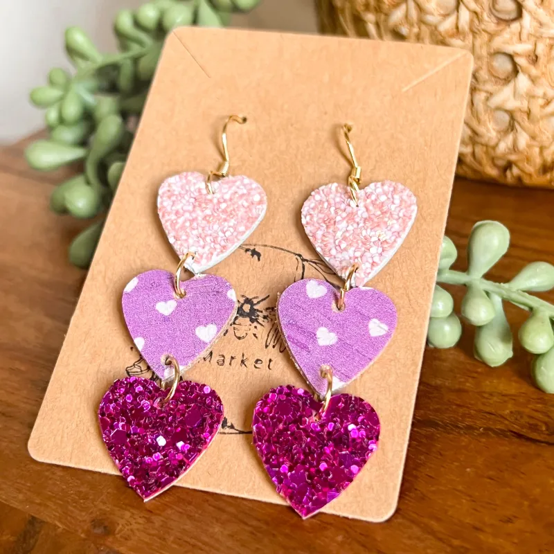 Avery Heart Drop Earrings sold by Roxie’s Picks