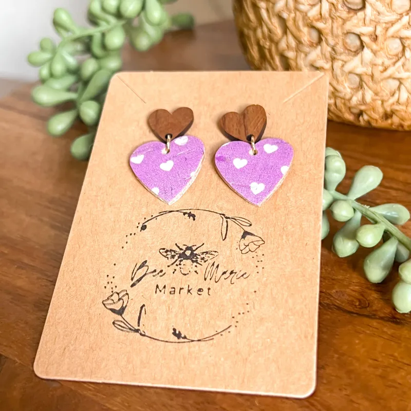 Patty Purple Heart Stud Earrings sold by Roxie’s Picks