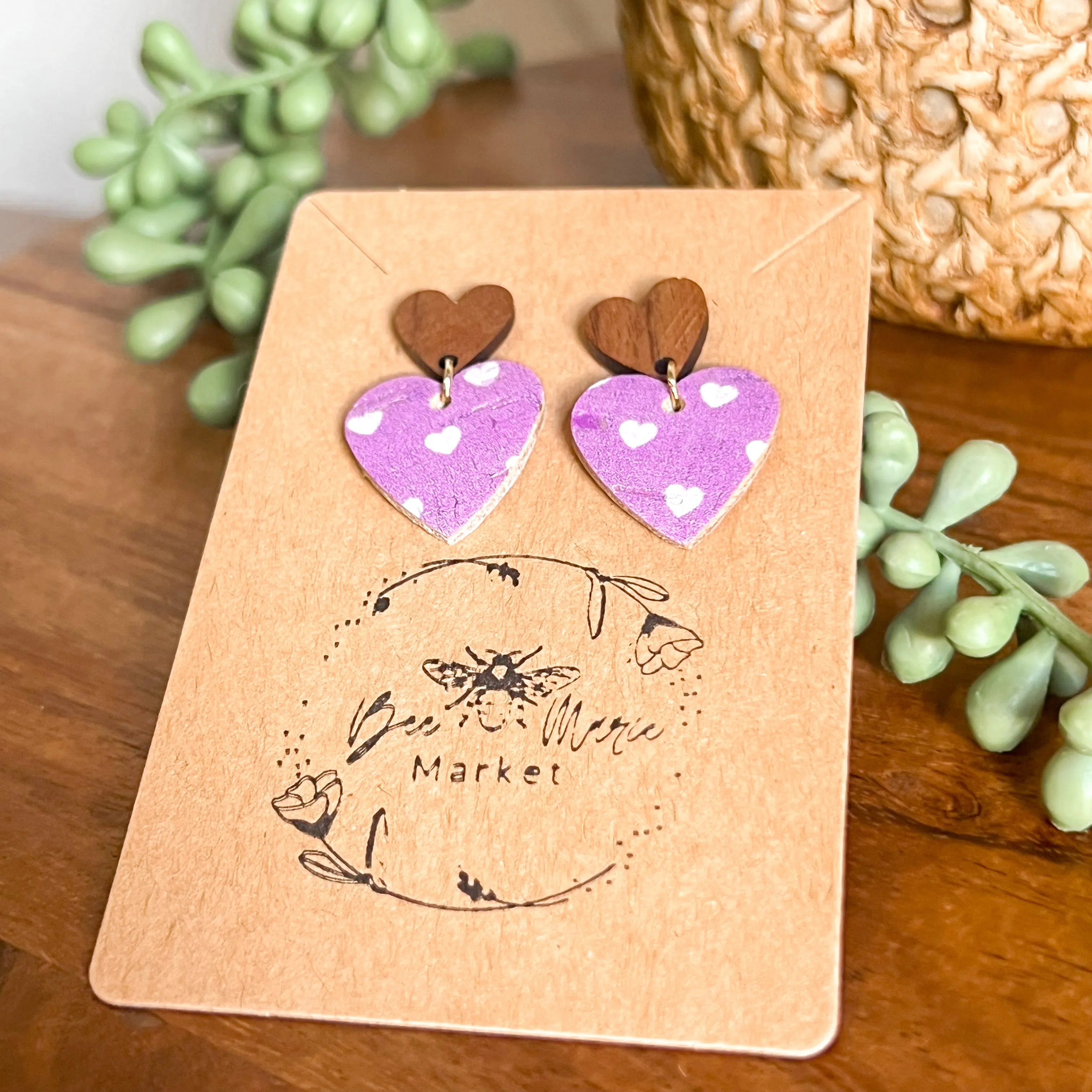 Patty Purple Heart Stud Earrings sold by Roxie’s Picks