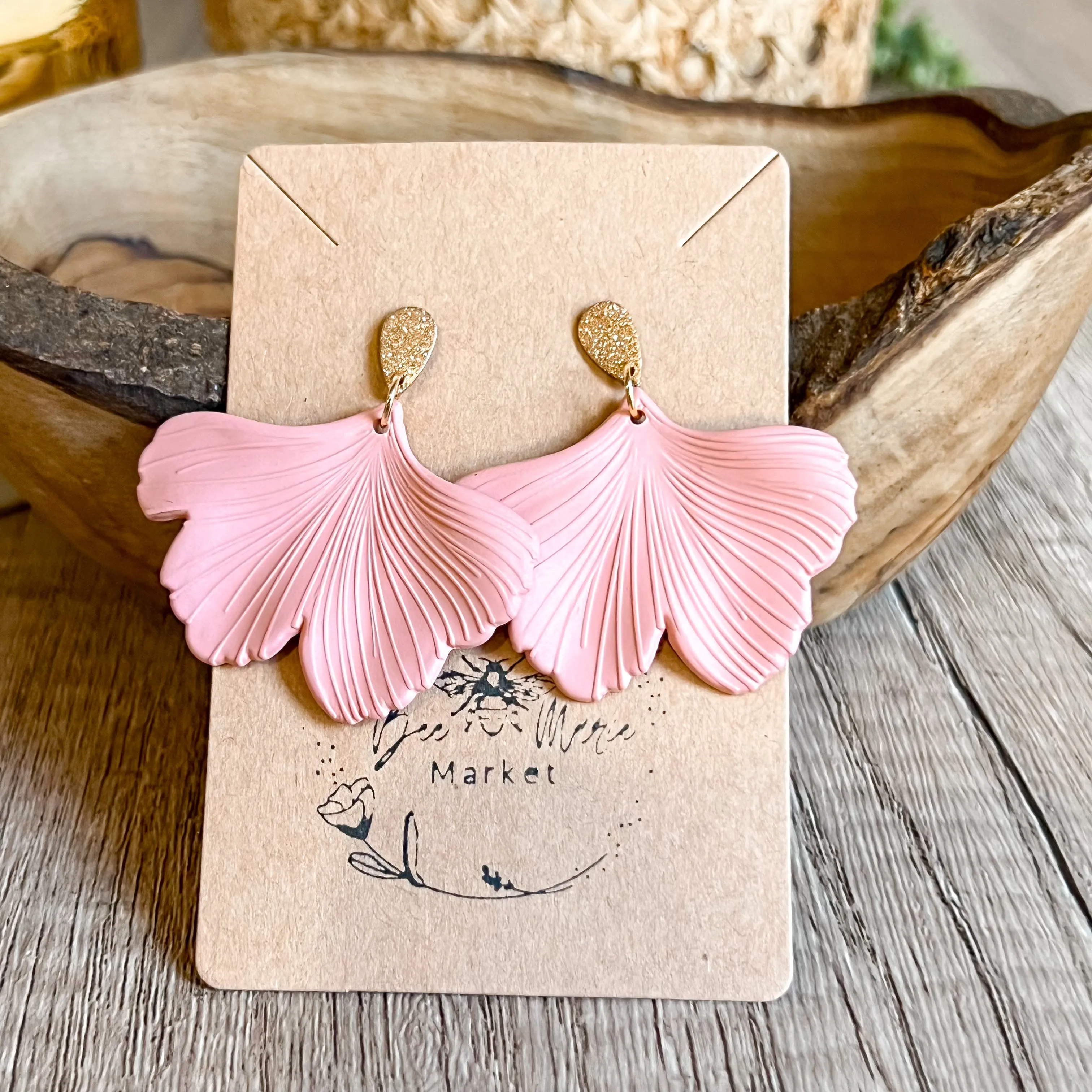 Brittney Blush Leaf Drop Earrings sold by Roxie’s Picks product image thumbnail 2