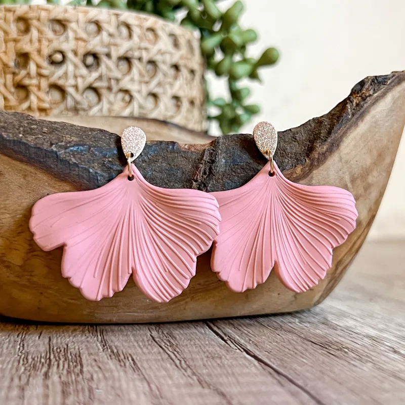 Brittney Blush Leaf Drop Earrings sold by Roxie’s Picks