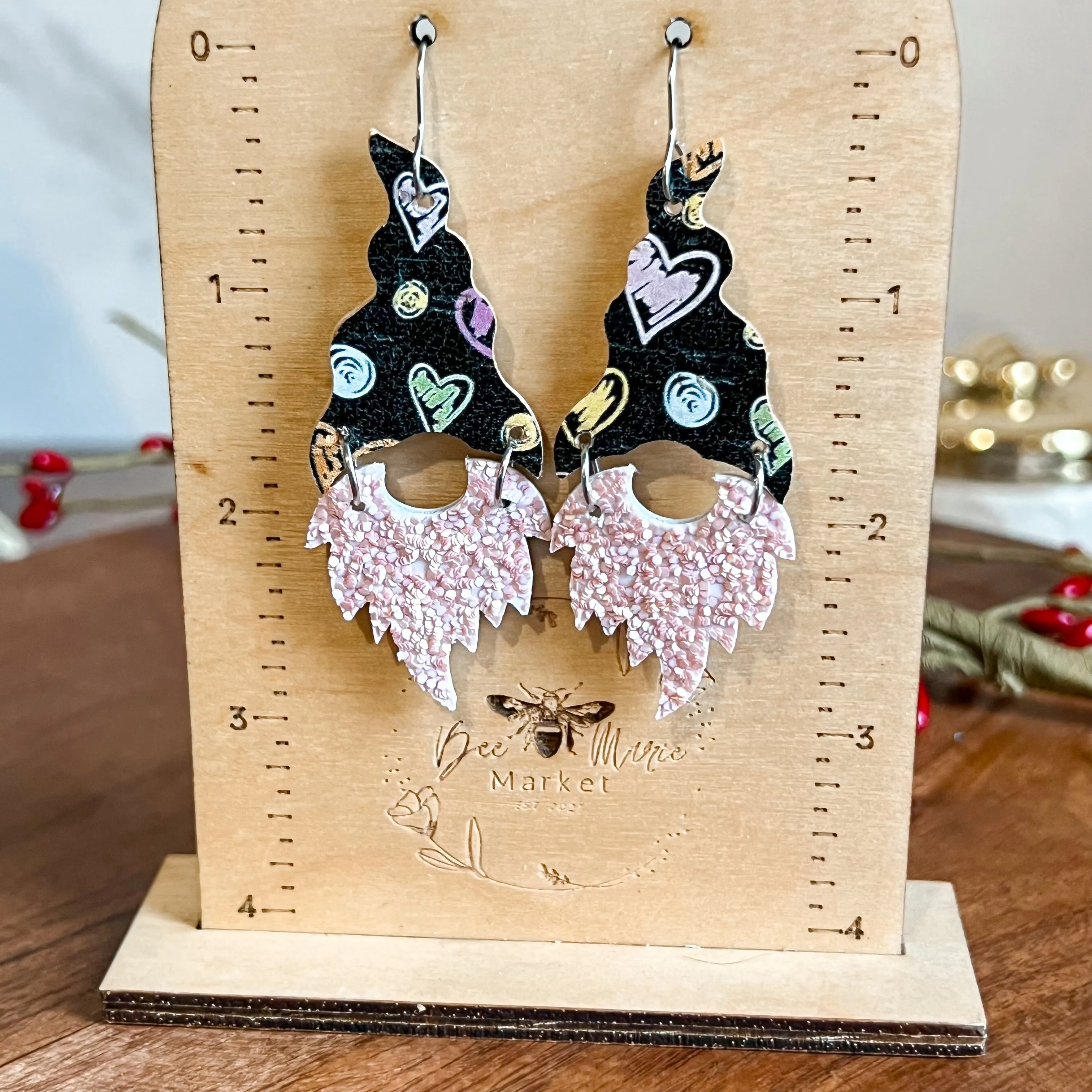 Chunky Bearded Valentine Gnome Earrings sold by Roxie’s Picks product image thumbnail 3