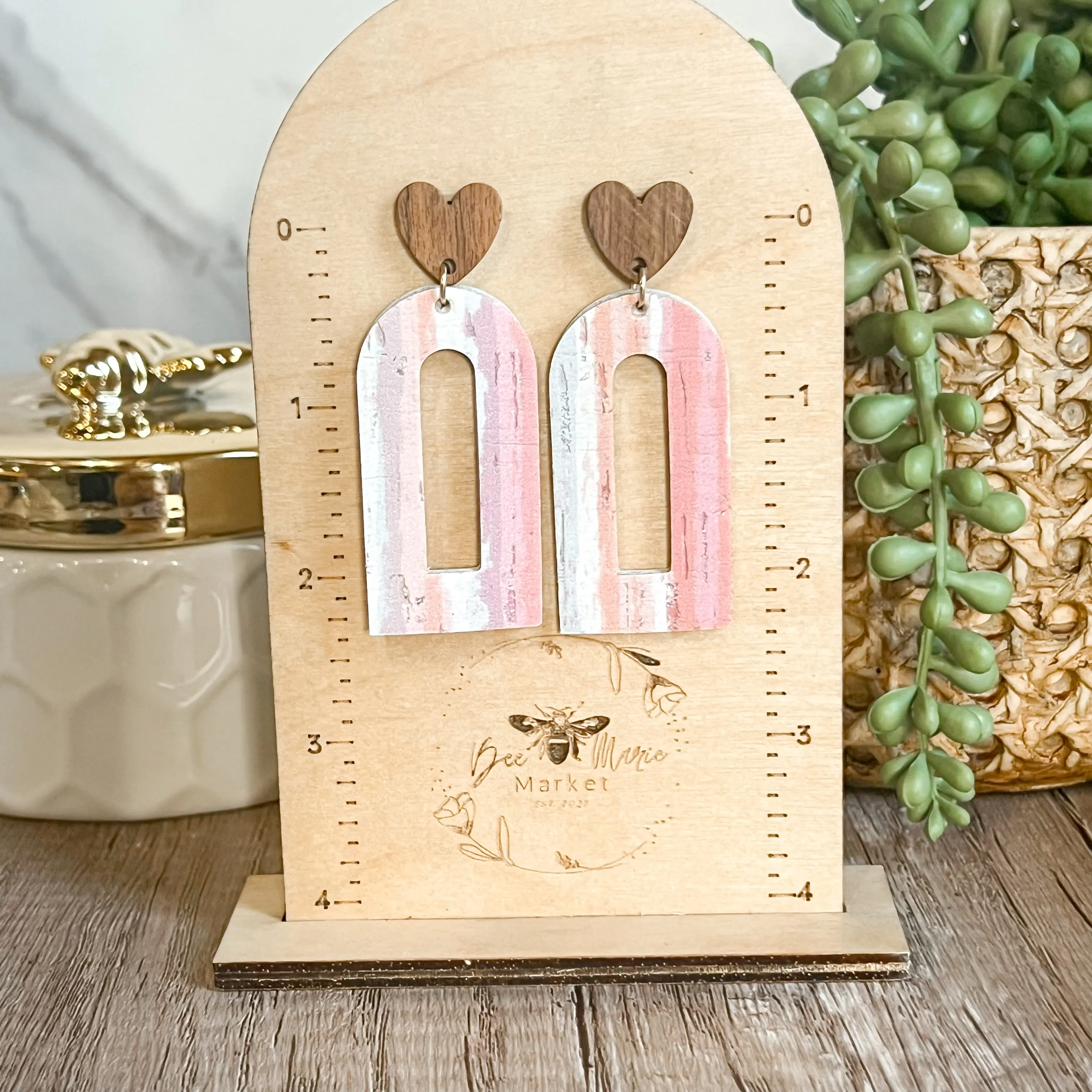 Susan Striped Pastel Open Arch Earrings sold by Roxie’s Picks product image thumbnail 3