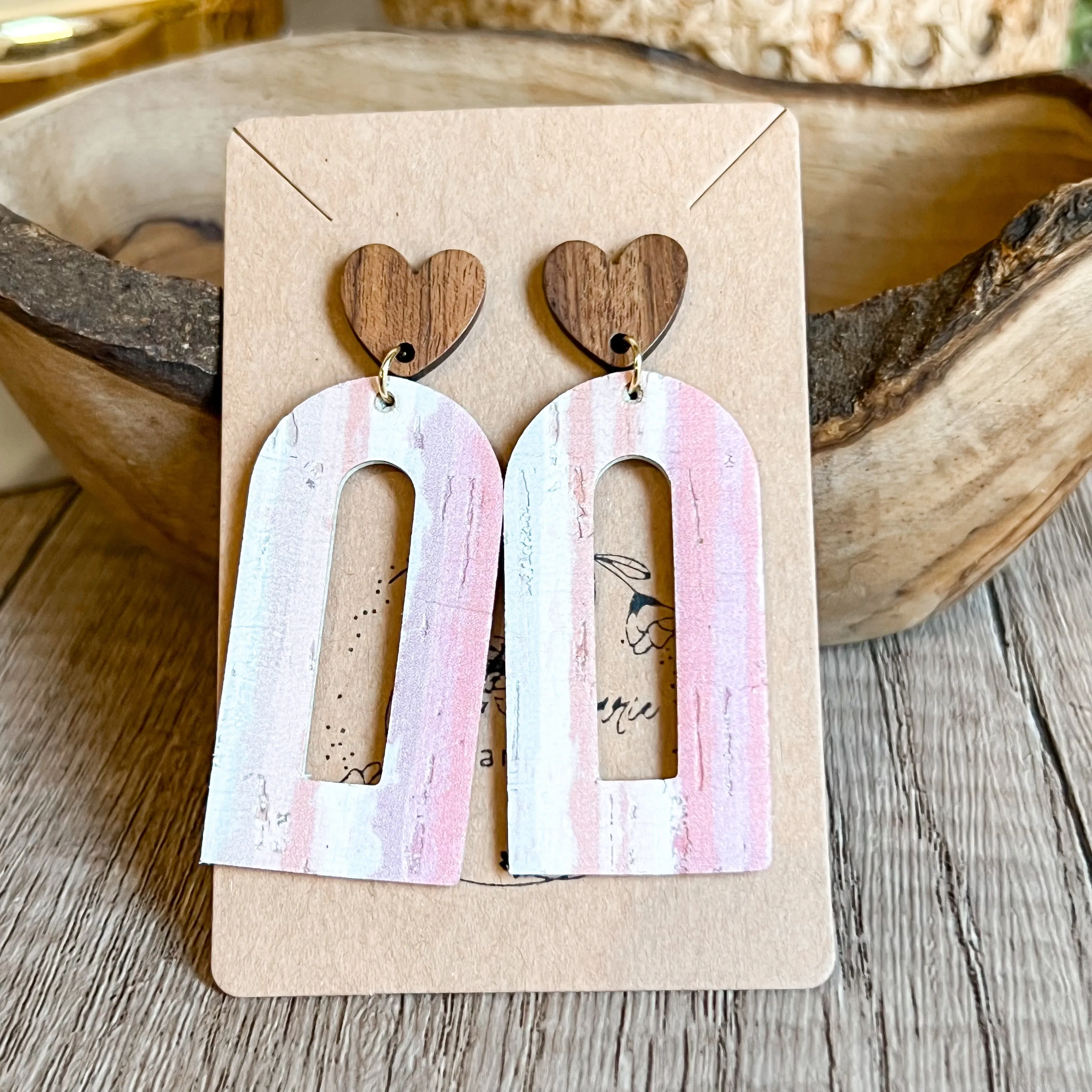 Susan Striped Pastel Open Arch Earrings sold by Roxie’s Picks product image thumbnail 2