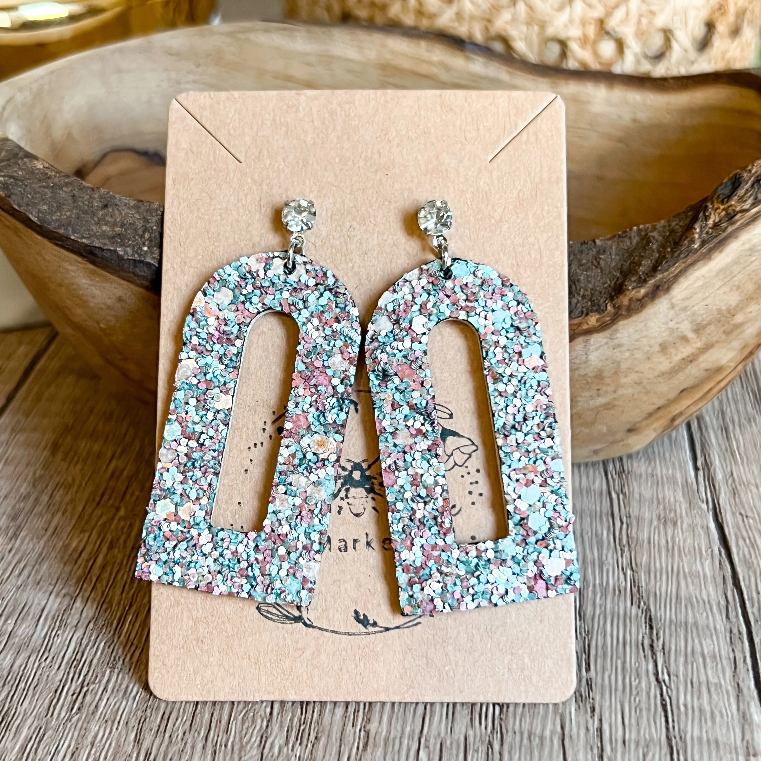 Anne Romance Glitter Open Arch Diamond Earrings sold by Roxie’s Picks product image thumbnail 2