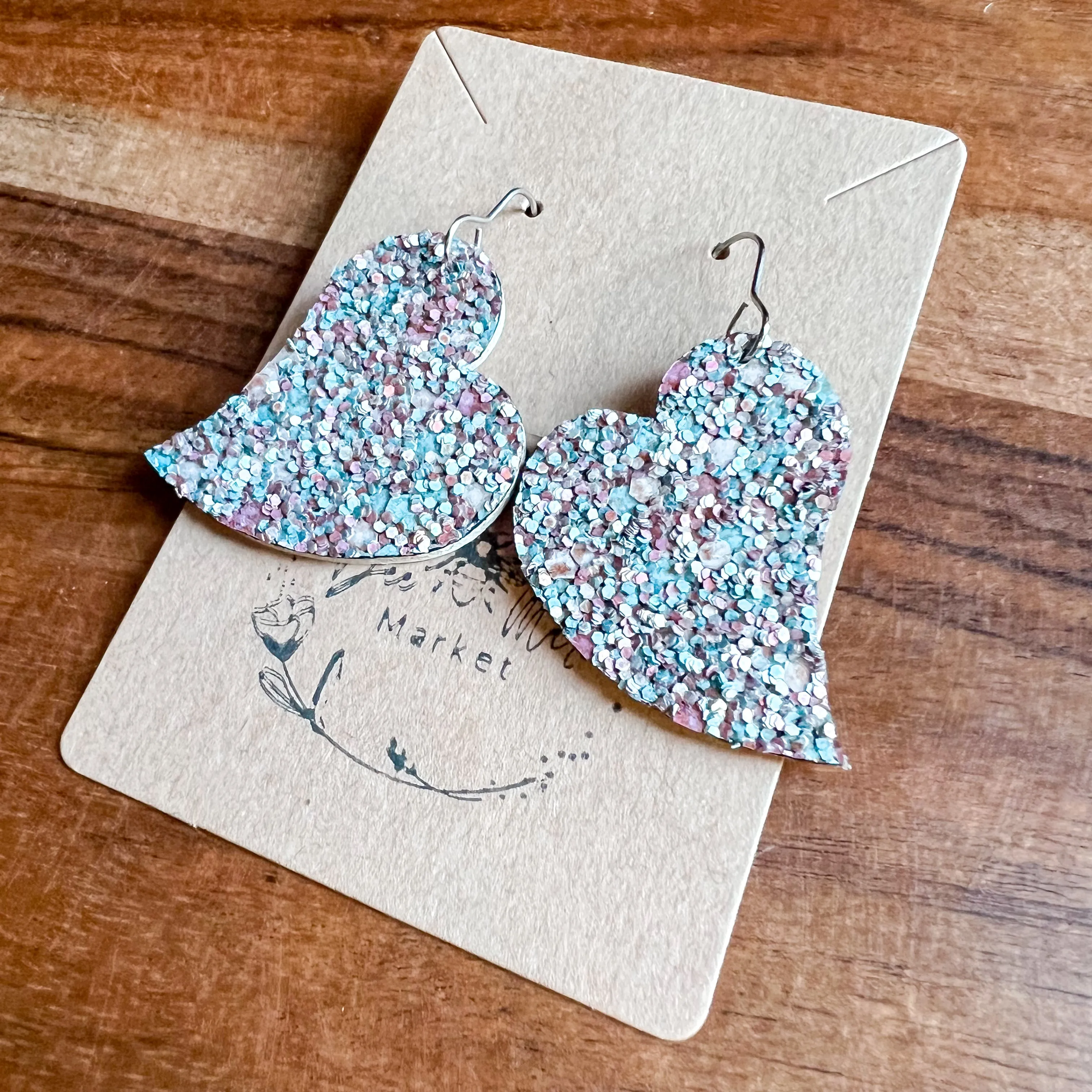 Terri Anne Romance Glitter Heart Earrings sold by Roxie’s Picks product image thumbnail 3