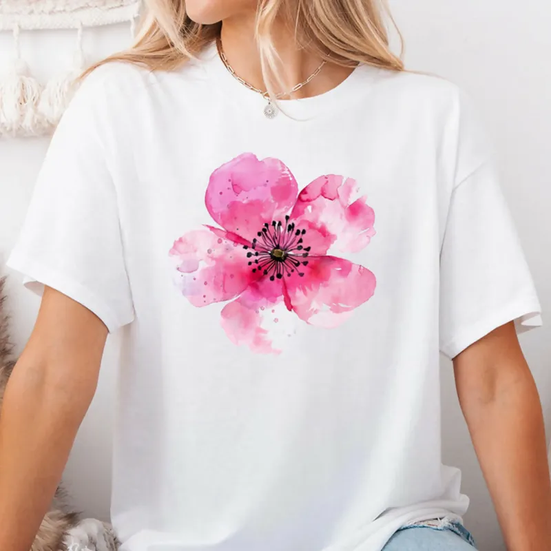 Watercolor Flower Graphic Tee sold by Roxie’s Picks