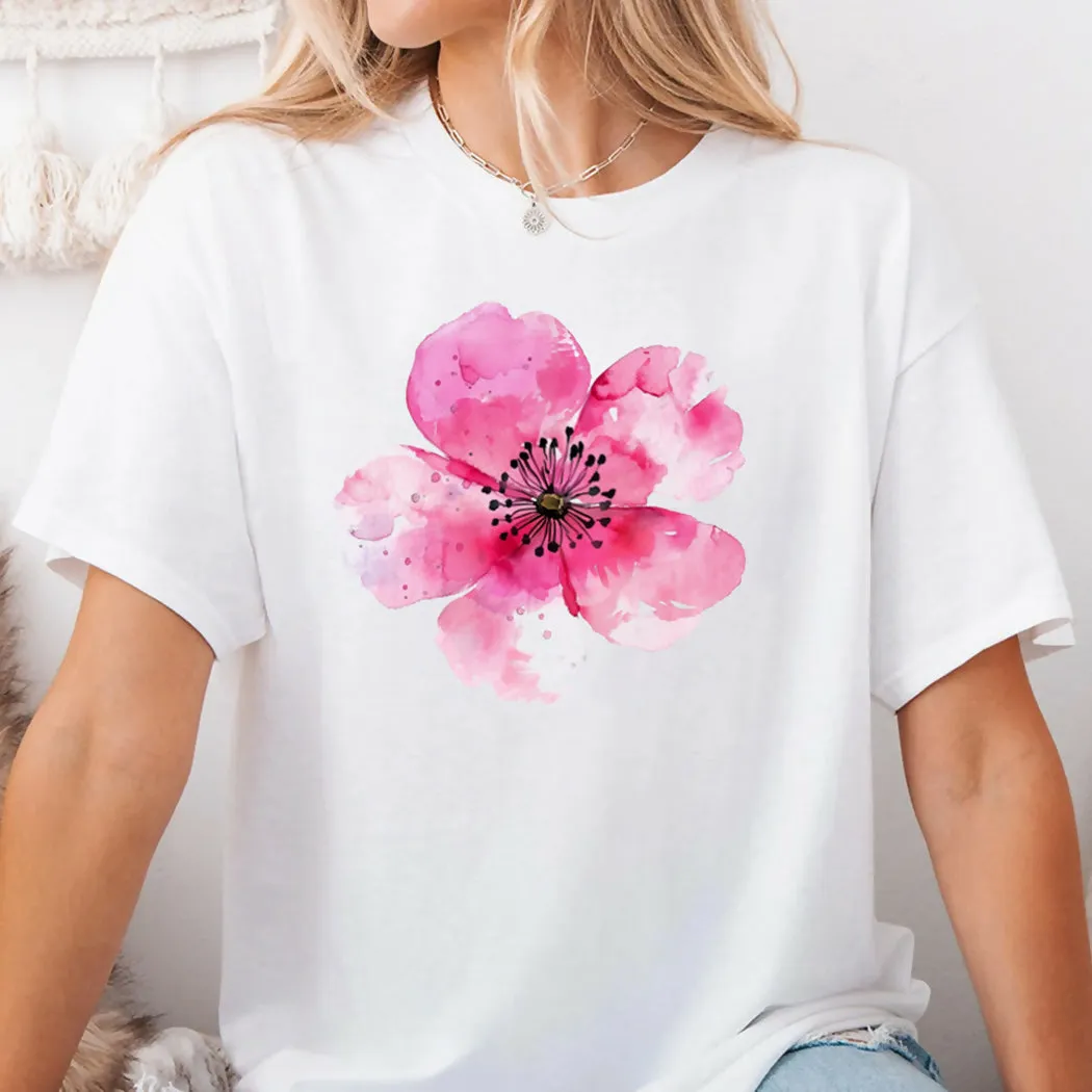 Watercolor Flower Graphic Tee sold by Roxie’s Picks
