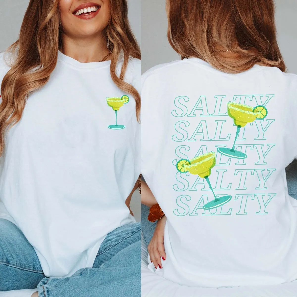 Salty Margaritas Front & Back Design Comfort Color Tee sold by Roxie’s Picks