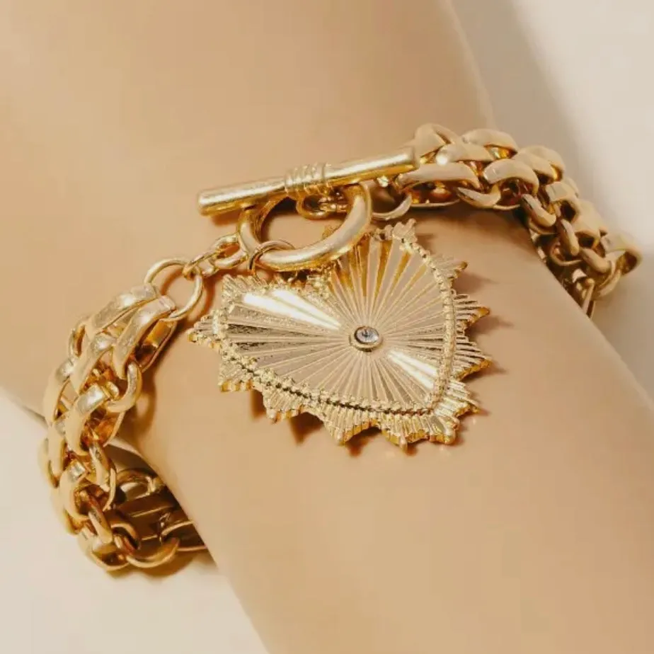 Chunky Heart Chain Bracelet sold by Roxie’s Picks product image thumbnail 3