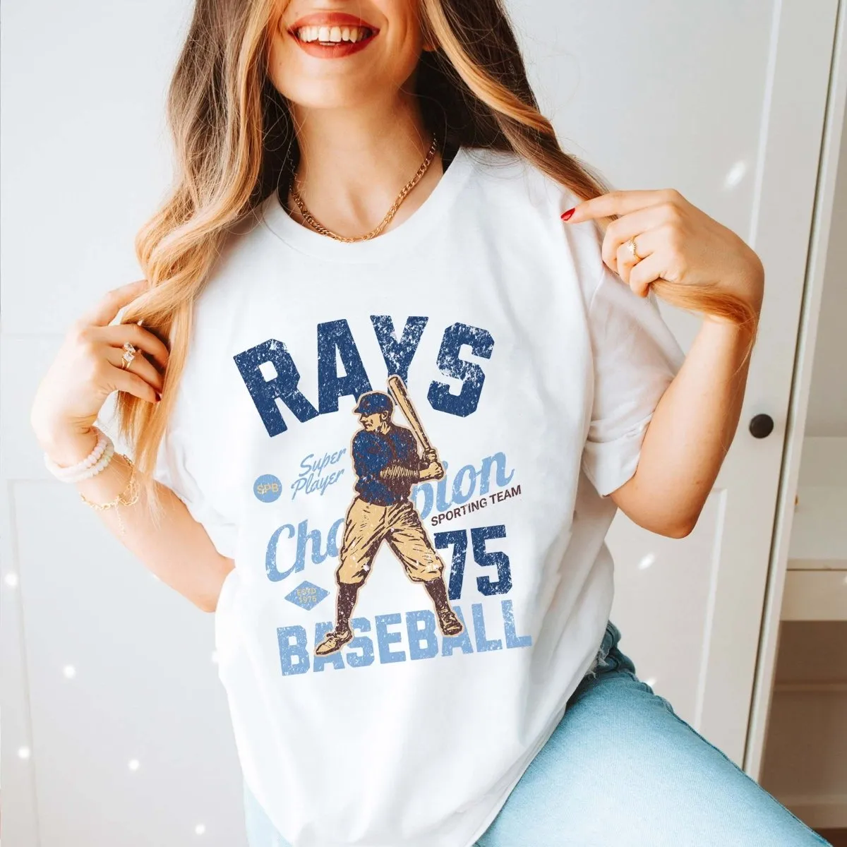 Rays Vintage Baseball Team Tee sold by Roxie’s Picks product image thumbnail 3