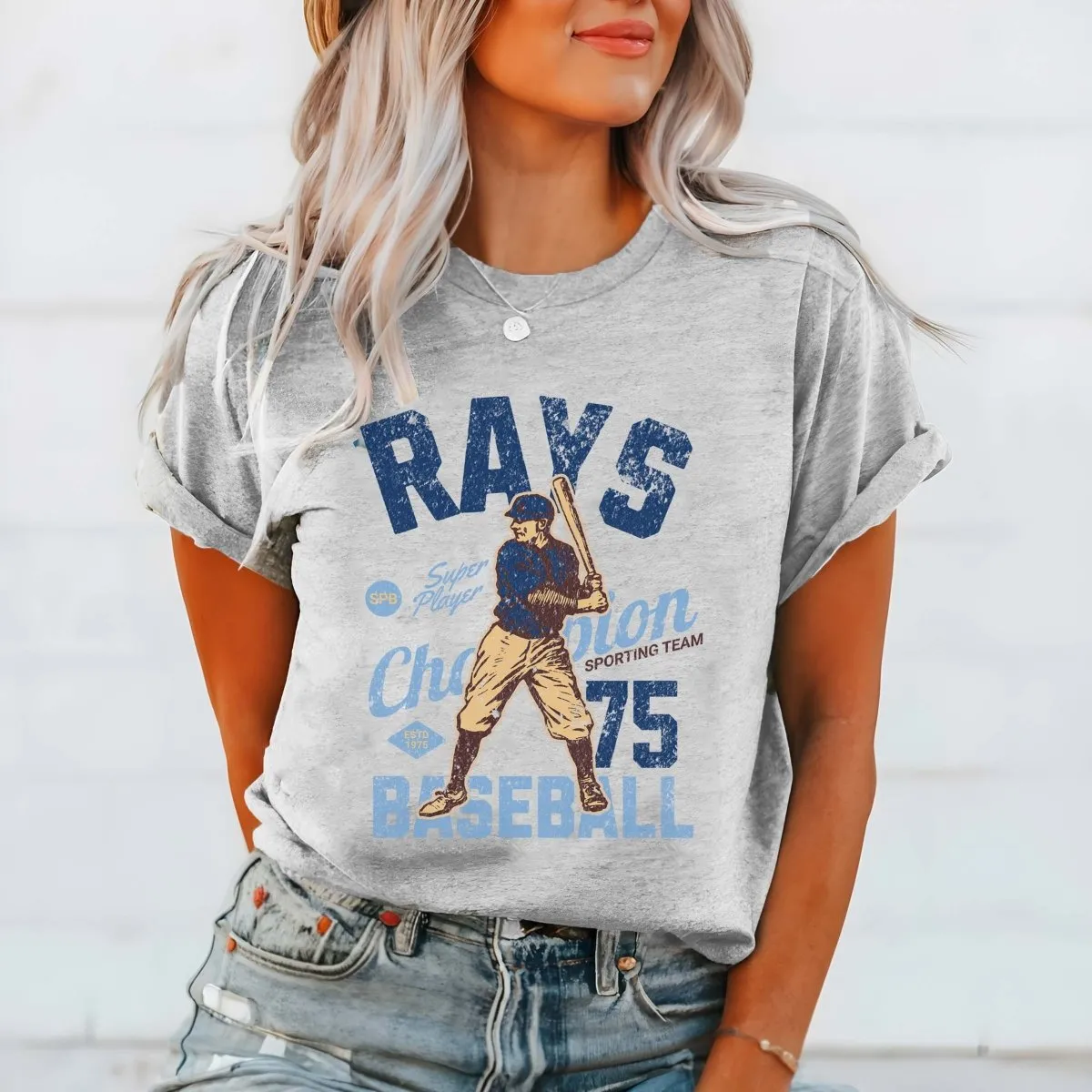 Rays Vintage Baseball Team Tee sold by Roxie’s Picks product image thumbnail 2