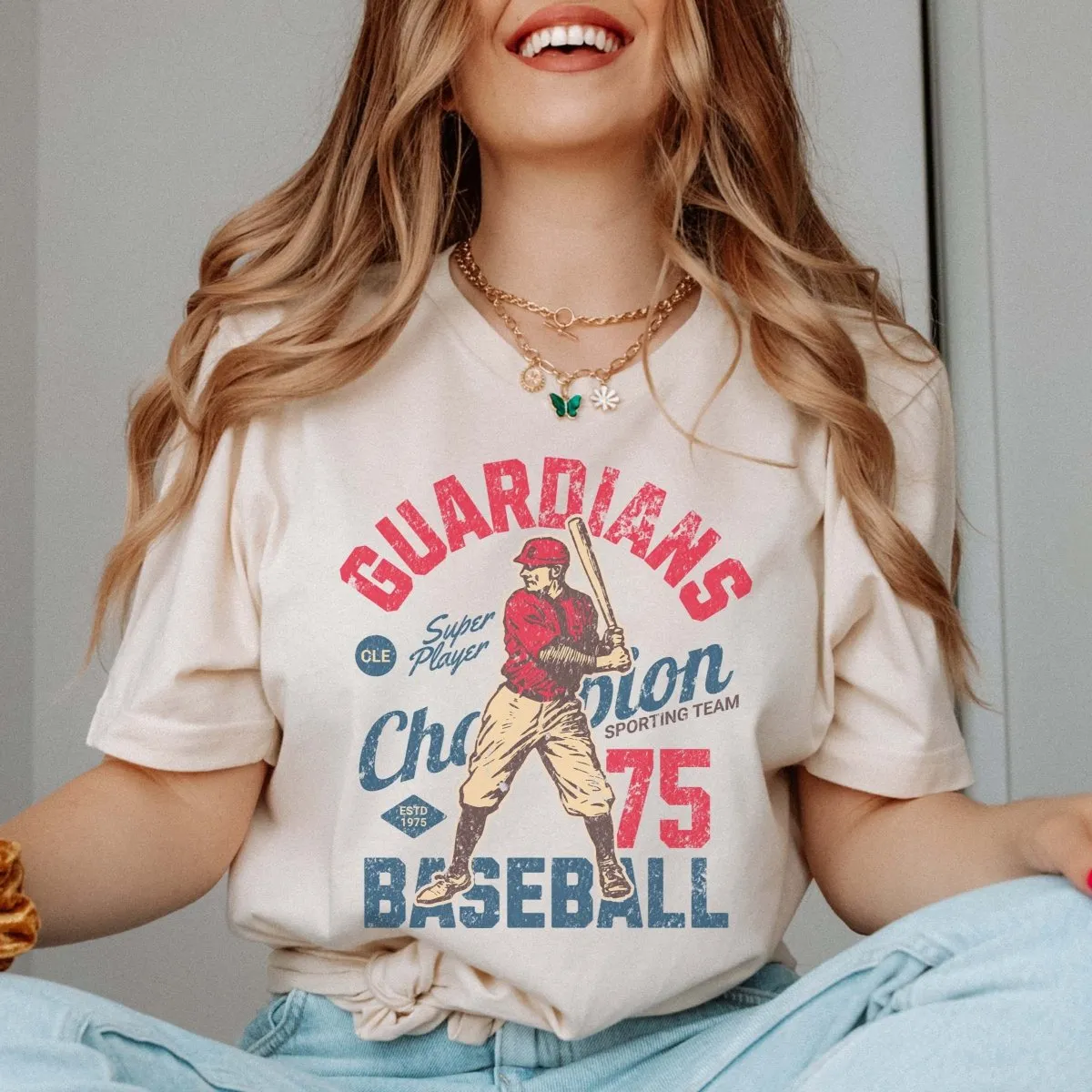 Guardians Vintage Baseball Team Tee sold by Roxie’s Picks product image thumbnail 3