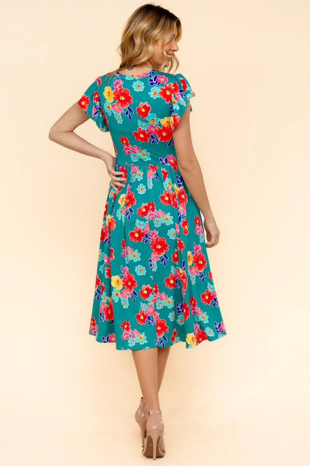 My Floral Spring Fit & Flare Midi Dress with Pockets | S-3X sold by Roxie’s Picks product image thumbnail 2