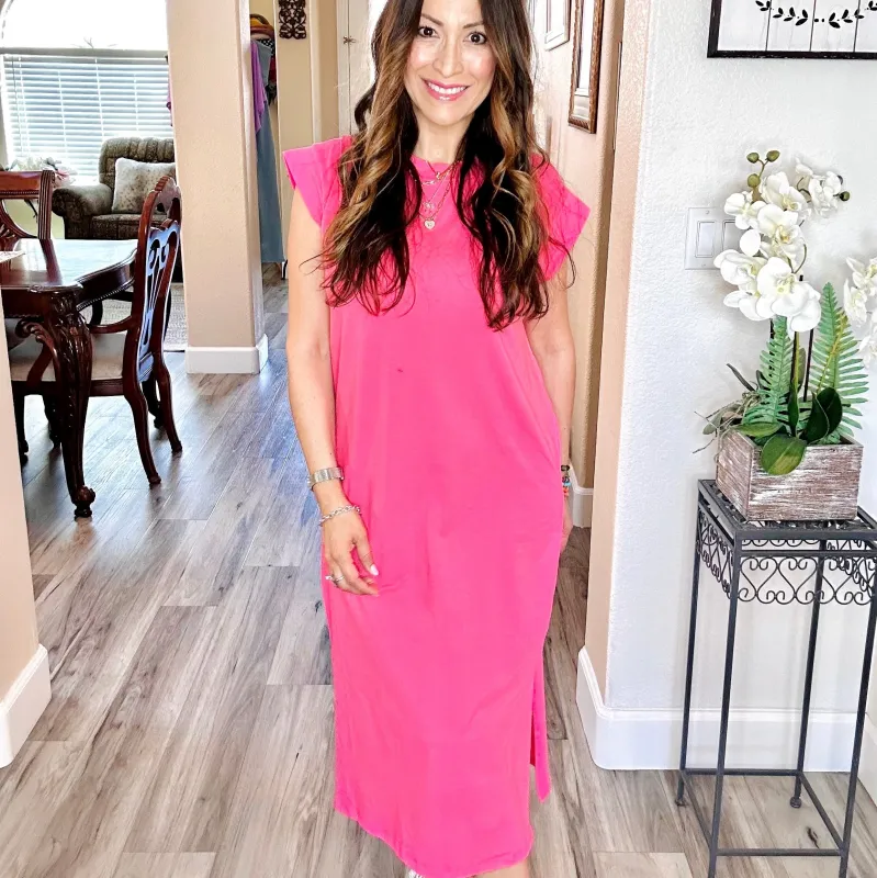 Round Neck Short Sleeve Midi Dress | S-XL sold by Roxie’s Picks