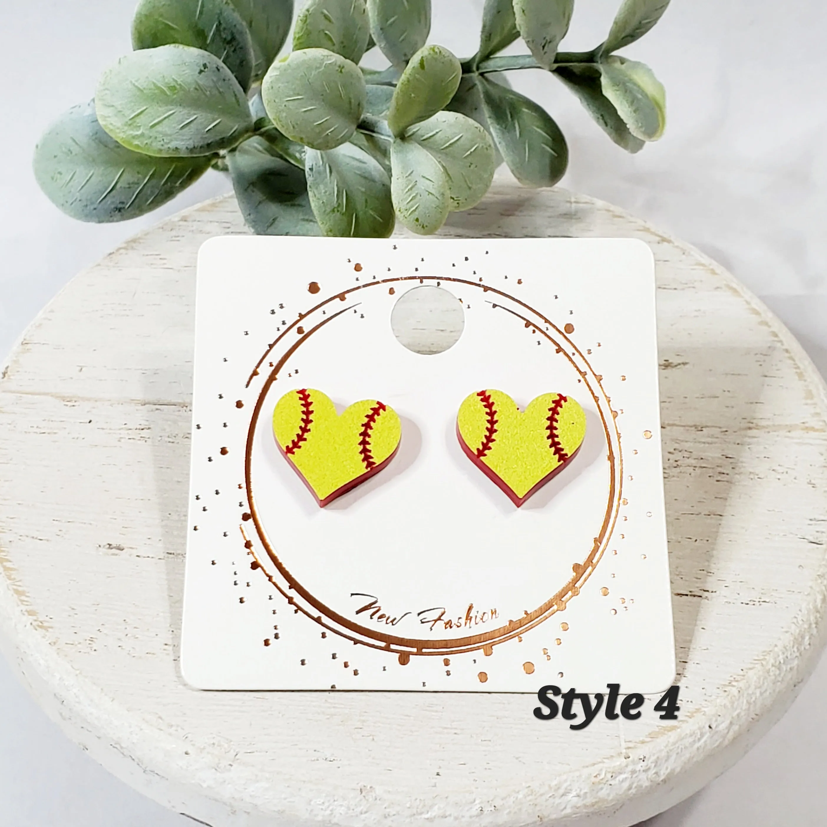 Acrylic Heart Studs | Style 4 sold by Roxie’s Picks