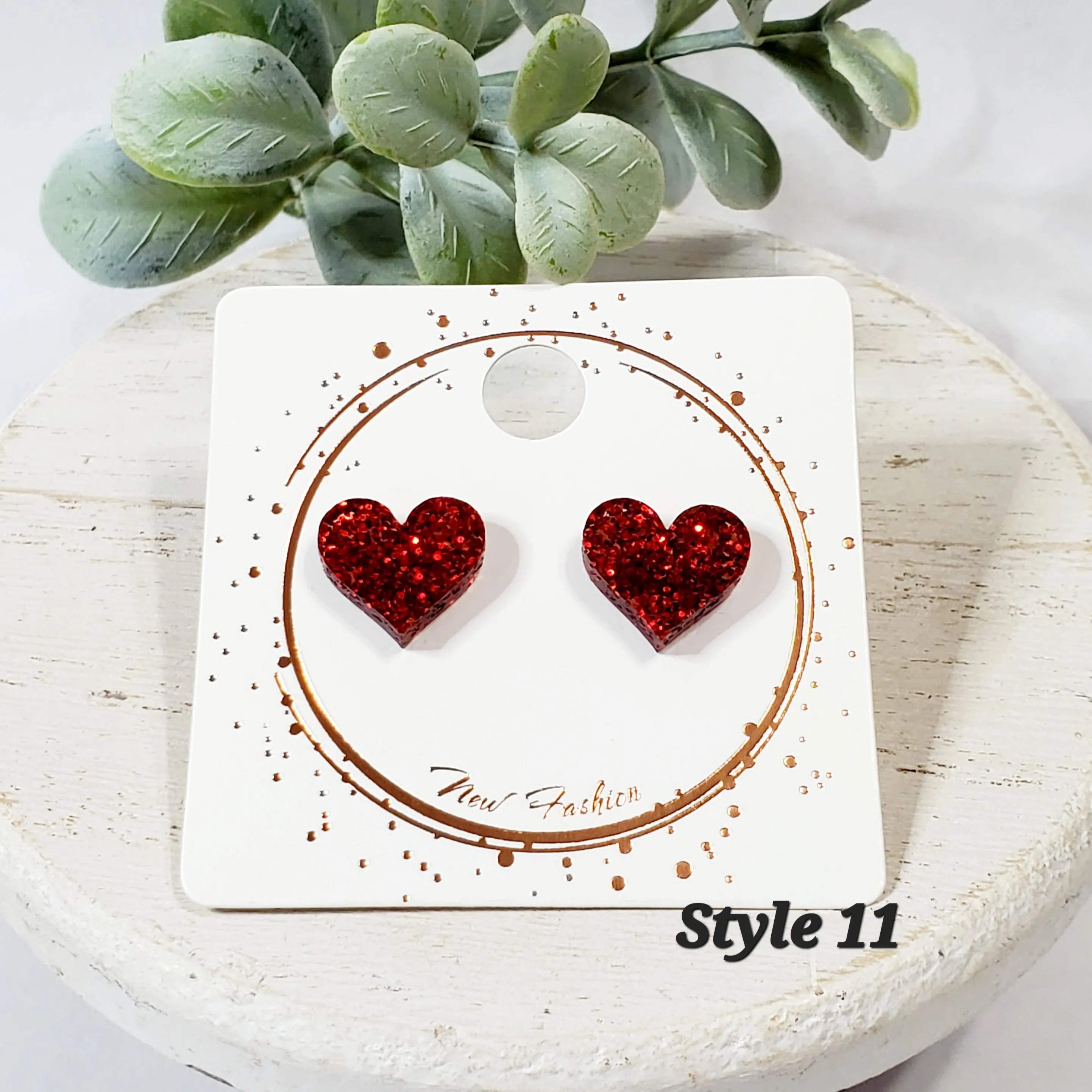 Acrylic Heart Studs | Style 11 sold by Roxie’s Picks