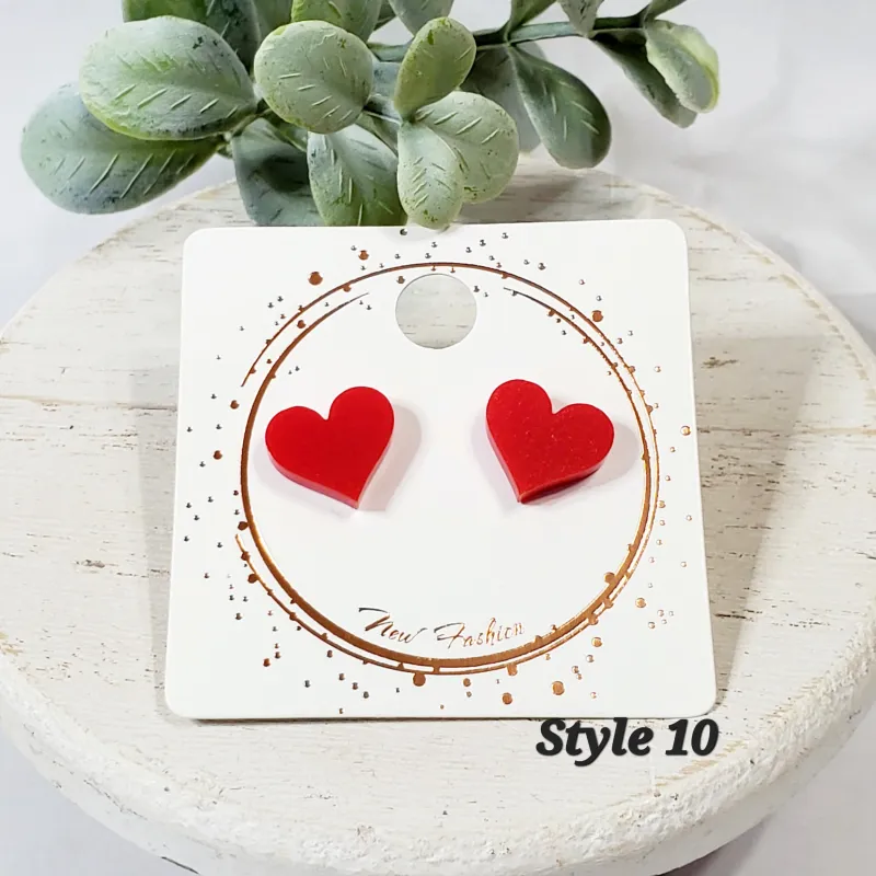Acrylic Heart Studs | Style 10 sold by Roxie’s Picks