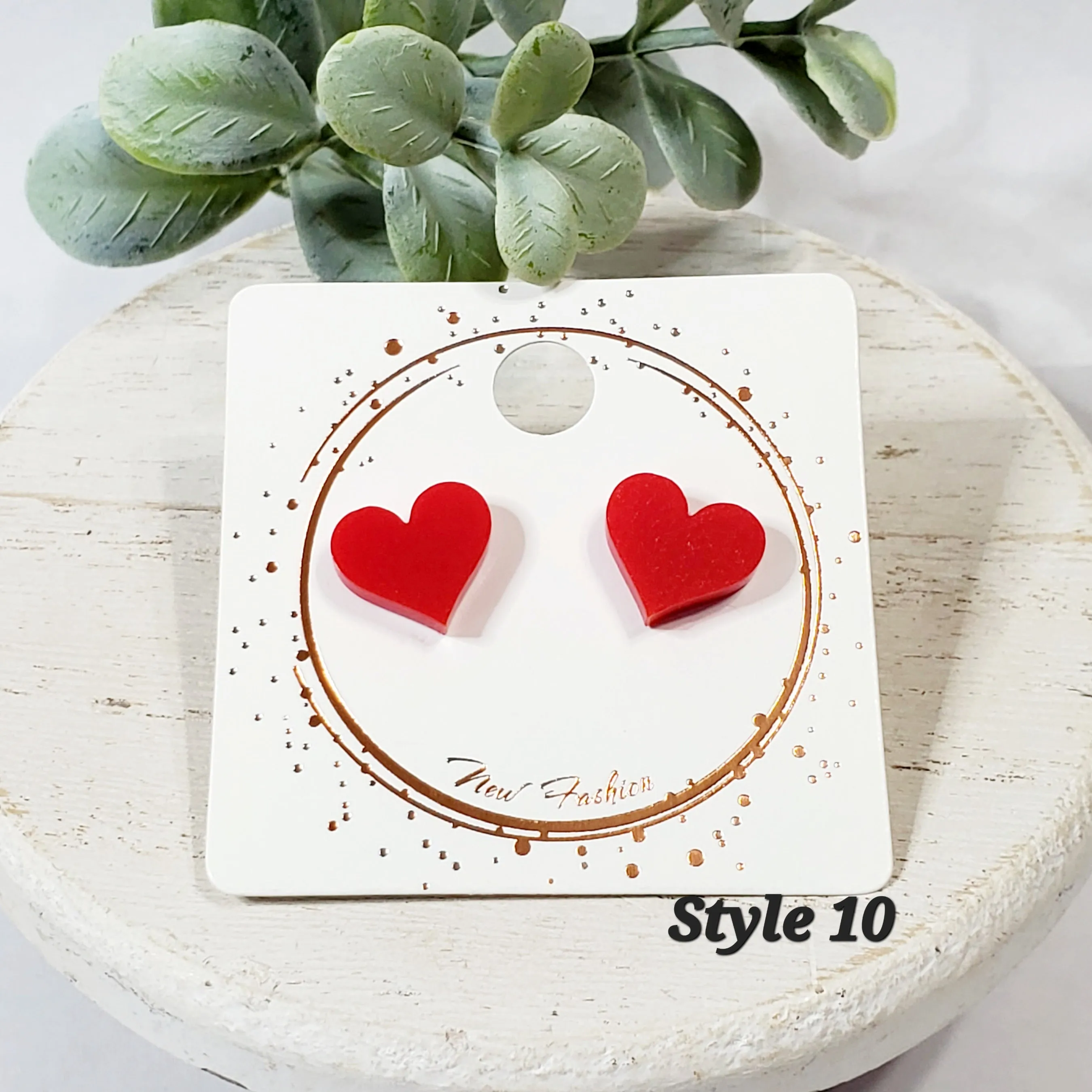 Acrylic Heart Studs | Style 10 sold by Roxie’s Picks
