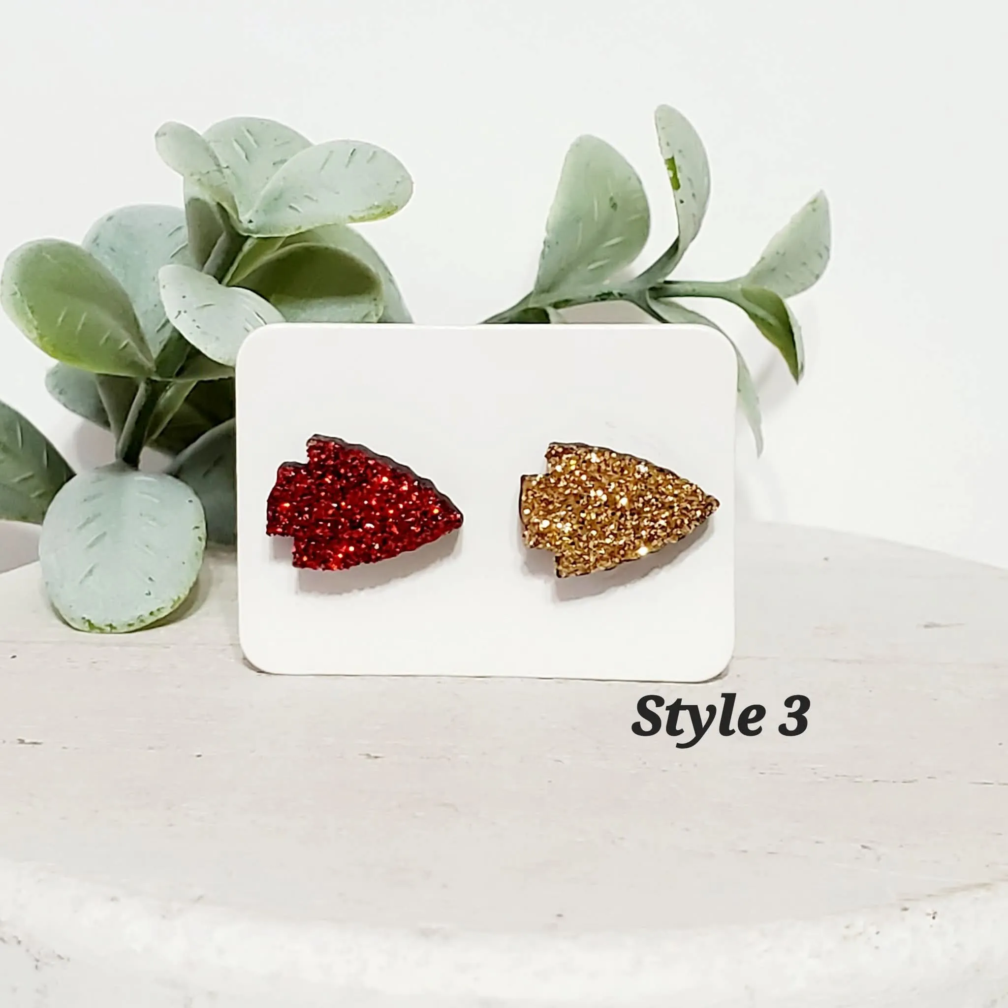Arrowhead Glitter Wood Studs sold by Roxie’s Picks