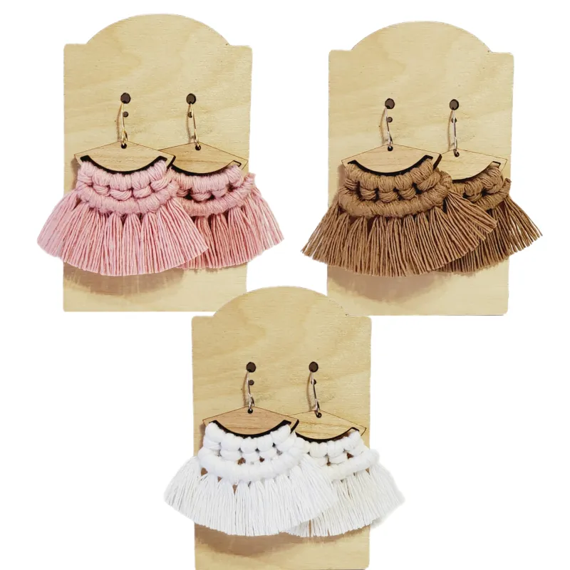 Handmade Macrame Earrings | 3 Styles sold by Roxie’s Picks