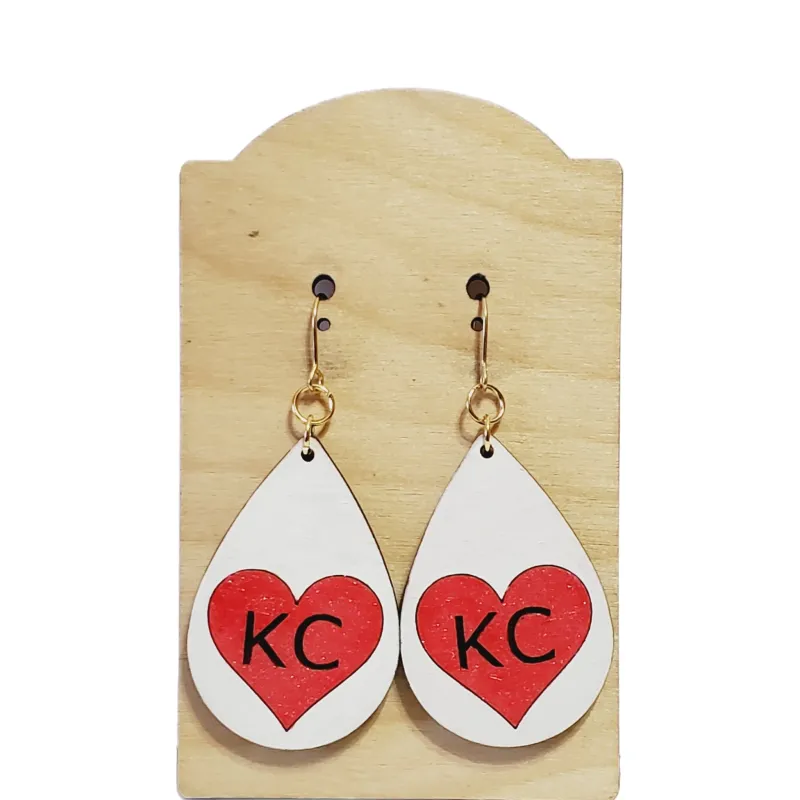 KC Heart Earrings sold by Roxie’s Picks