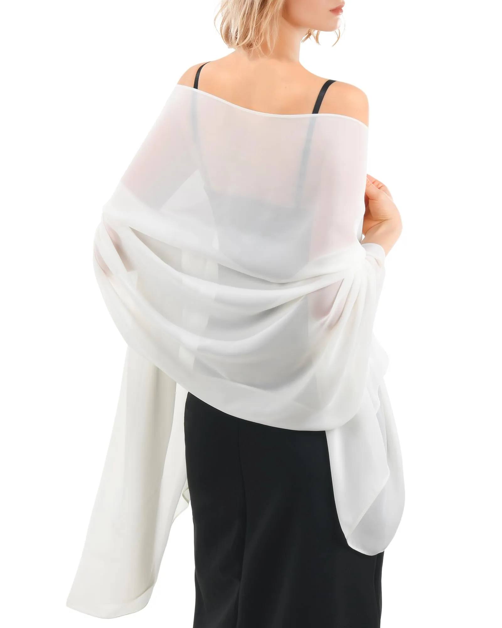 FURTALK Chiffon Shawl Wraps for Women Evening Dresses Soft Scarf Formal Wedding Bridal Scarves sold by Roxie’s Picks product image thumbnail 4