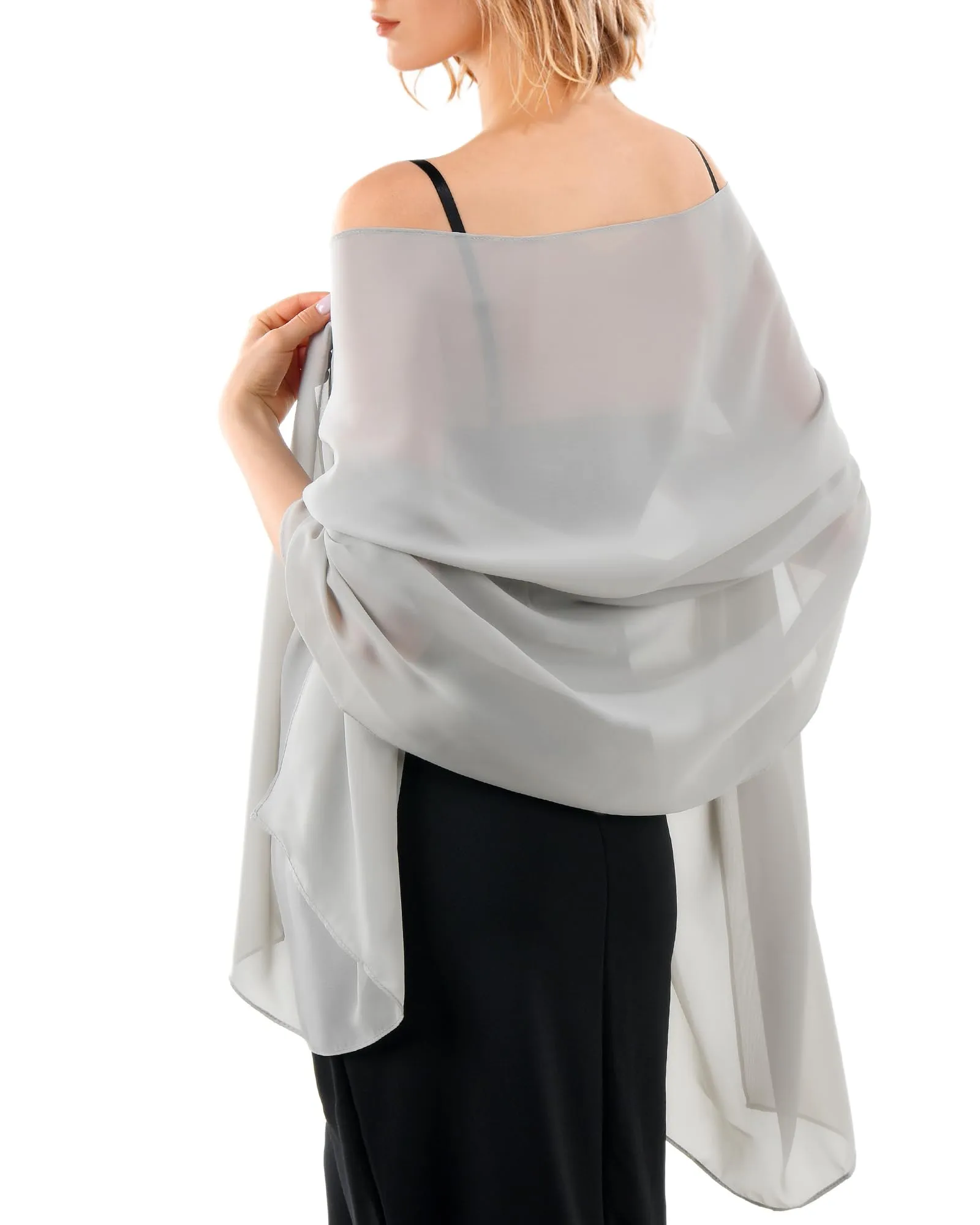 FURTALK Chiffon Shawl Wraps for Women Evening Dresses Soft Scarf Formal Wedding Bridal Scarves sold by Roxie’s Picks
