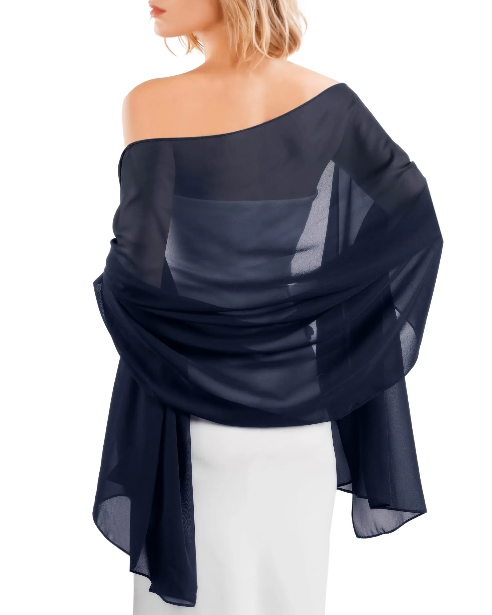 FURTALK Chiffon Shawl Wraps for Women Evening Dresses Soft Scarf Formal Wedding Bridal Scarves sold by Roxie’s Picks product image thumbnail 2