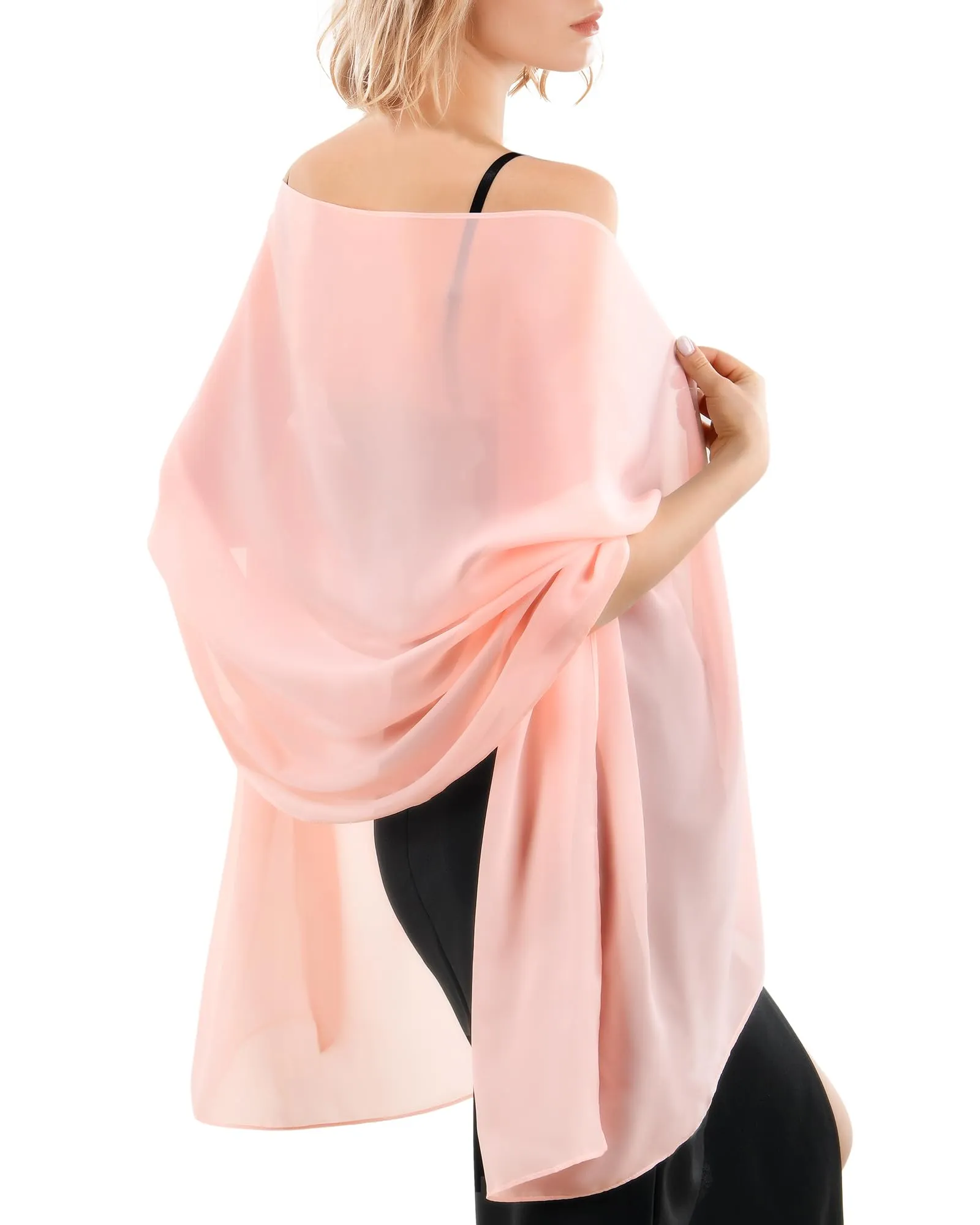 FURTALK Chiffon Shawl Wraps for Women Evening Dresses Soft Scarf Formal Wedding Bridal Scarves sold by Roxie’s Picks product image thumbnail 3