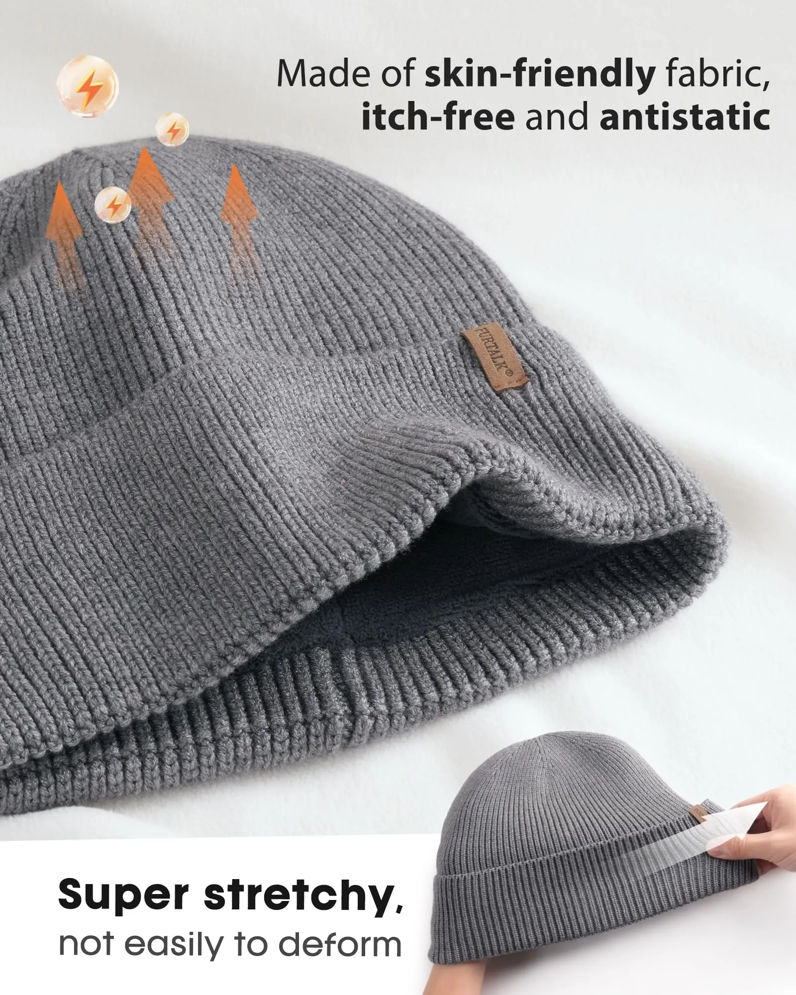 FURTALK Winter Hats for Men Women Fleece Lined Beanie Warm Cuffed Outdoor Skull Cap sold by Roxie’s Picks product image thumbnail 4