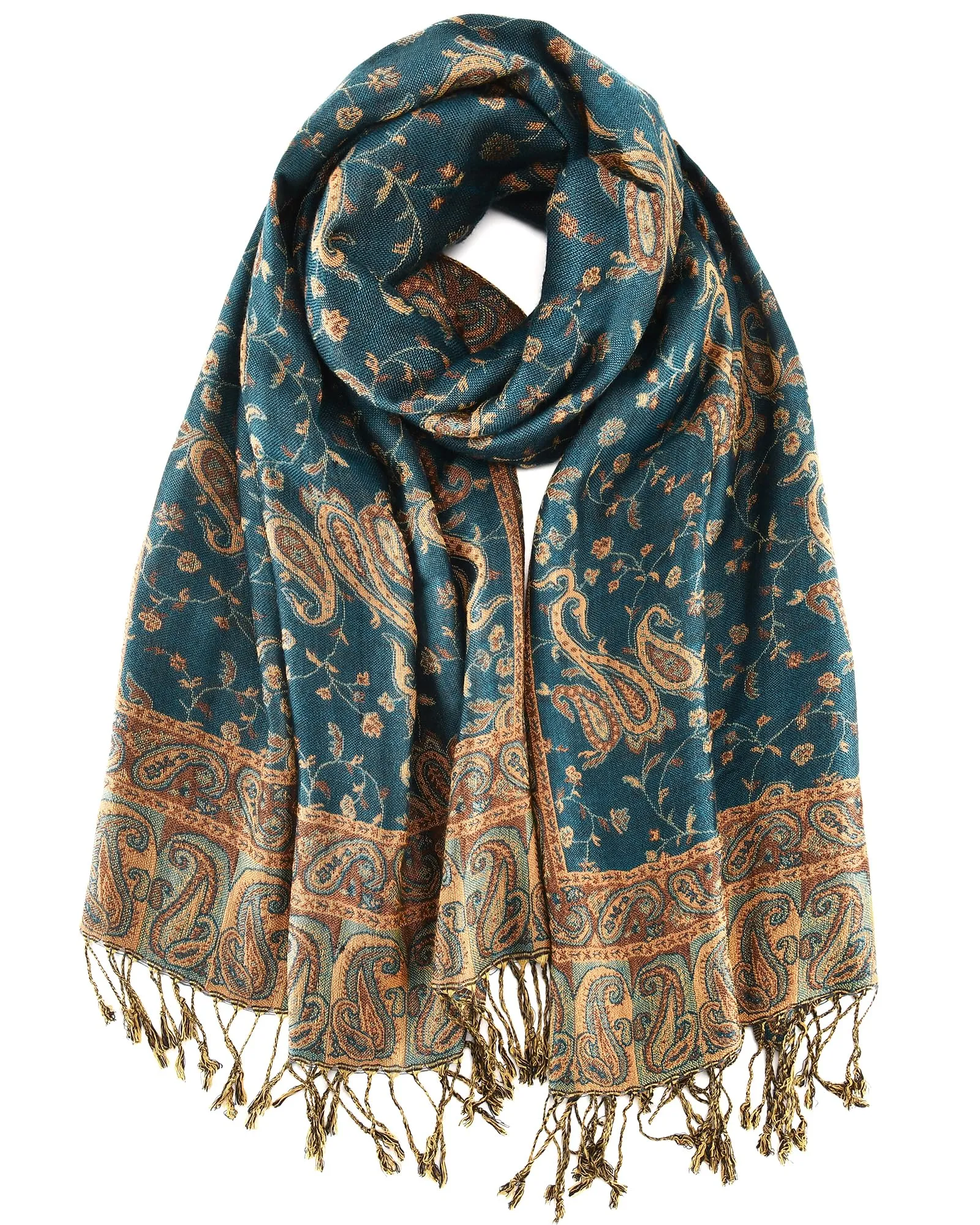 FURTALK Reversible Paisley Pashmina Shawl Wraps for Women Soft Exotic Indian Rave Scarf for Evening Dress Festival Scarves sold by Roxie’s Picks product image thumbnail 5