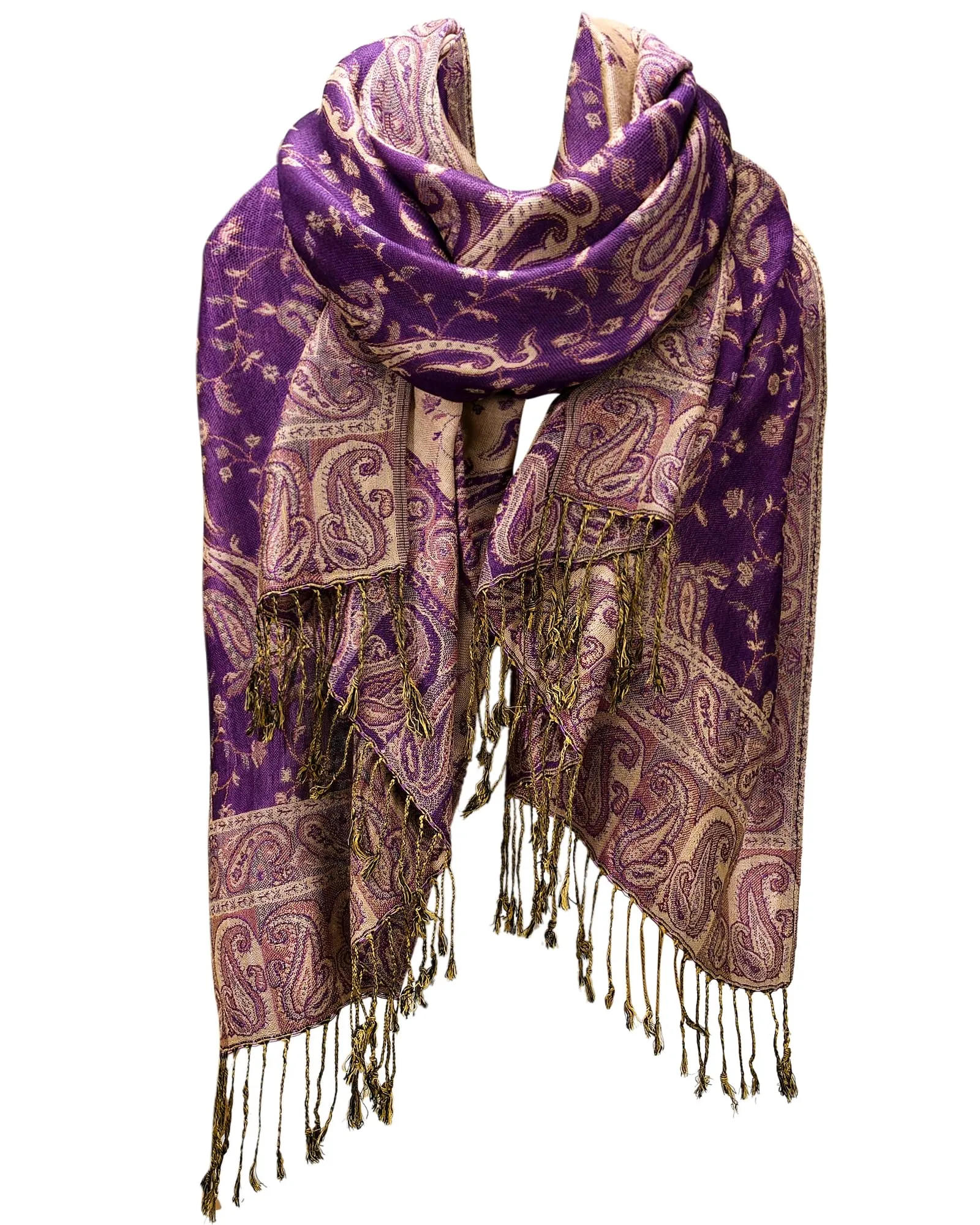 FURTALK Reversible Paisley Pashmina Shawl Wraps for Women Soft Exotic Indian Rave Scarf for Evening Dress Festival Scarves sold by Roxie’s Picks product image thumbnail 3