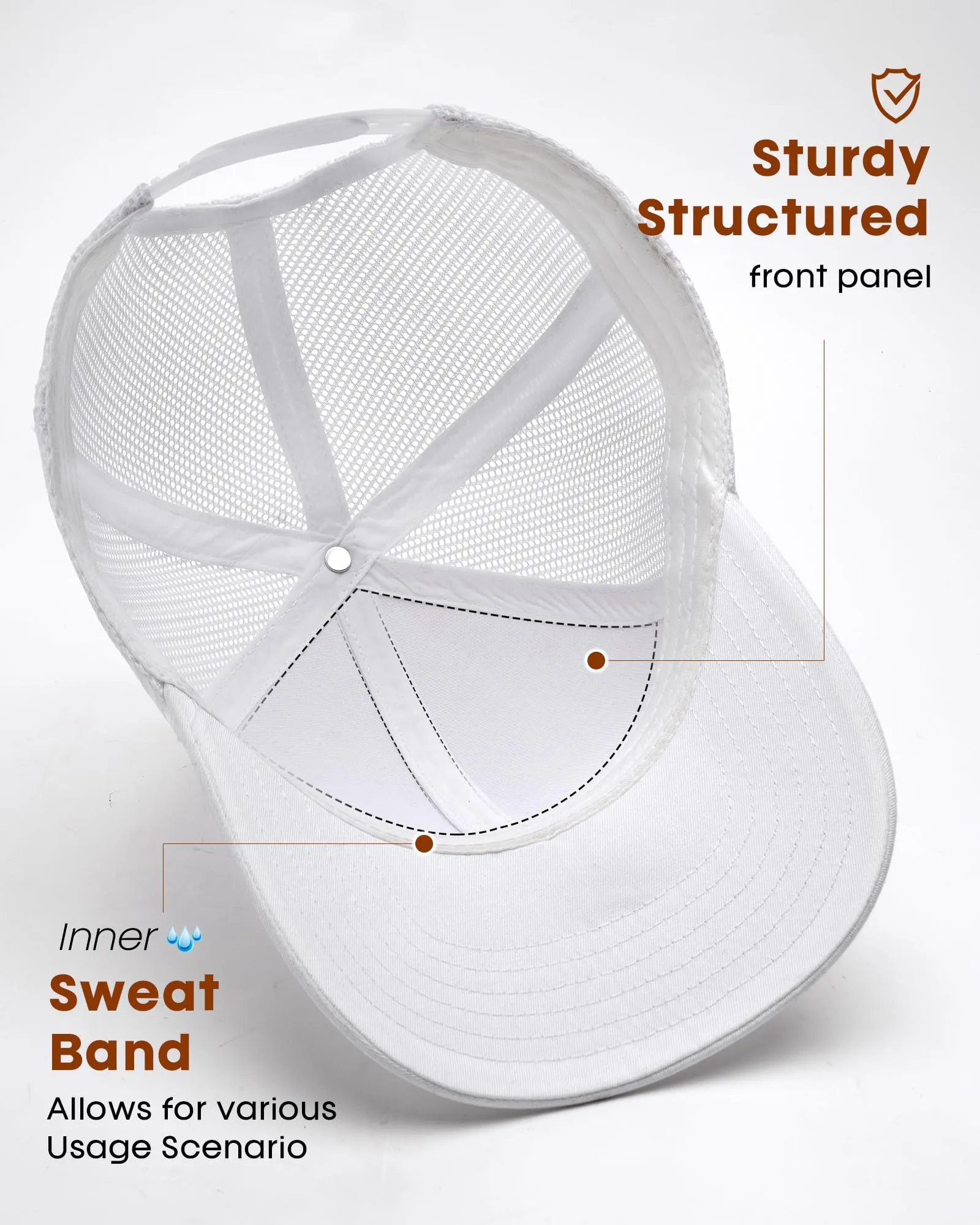 FURTALK Mens Trucker Hat Structured Mesh Baseball Cap Adjustable Classic Mens Hat sold by Roxie’s Picks product image thumbnail 5