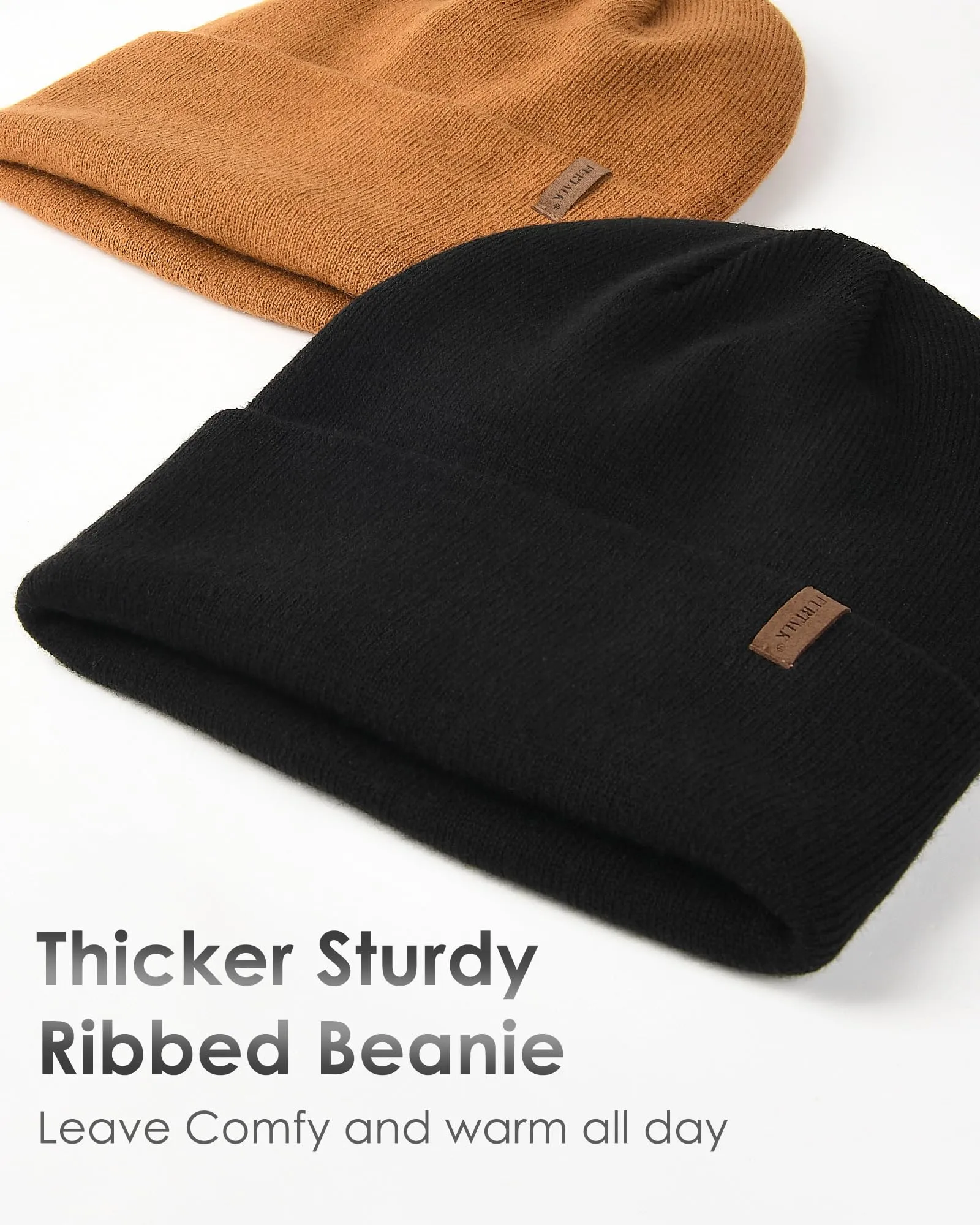 FURTALK Beanies Hats Men Women Unisex Cuffed Winter Hat Plain Warm Beanies Skull Cap 2 Pack sold by Roxie’s Picks product image thumbnail 4