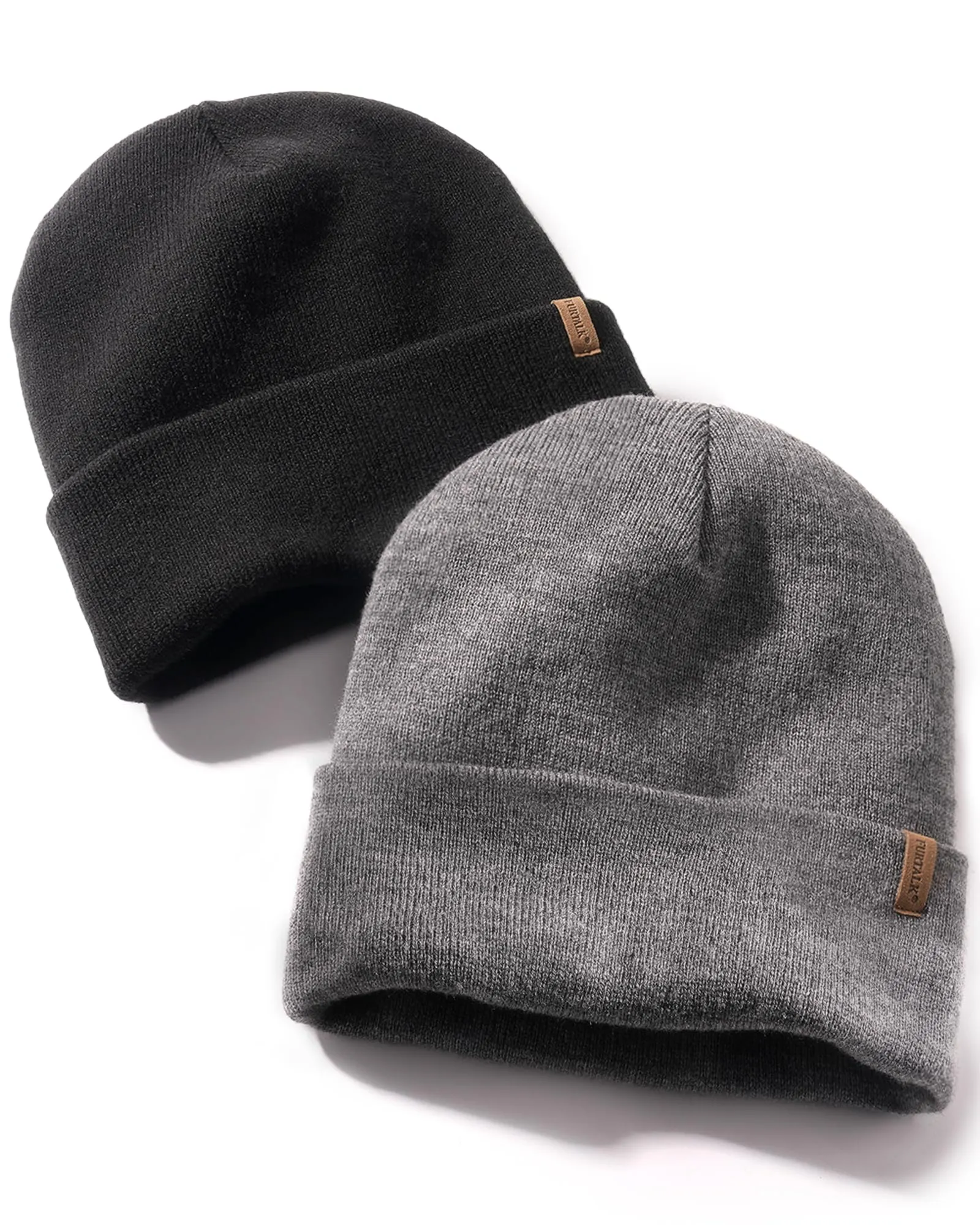 FURTALK Beanies Hats Men Women Unisex Cuffed Winter Hat Plain Warm Beanies Skull Cap 2 Pack sold by Roxie’s Picks product image thumbnail 2