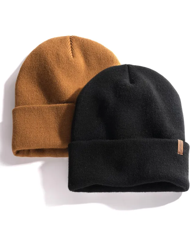 FURTALK Beanies Hats Men Women Unisex Cuffed Winter Hat Plain Warm Beanies Skull Cap 2 Pack sold by Roxie’s Picks