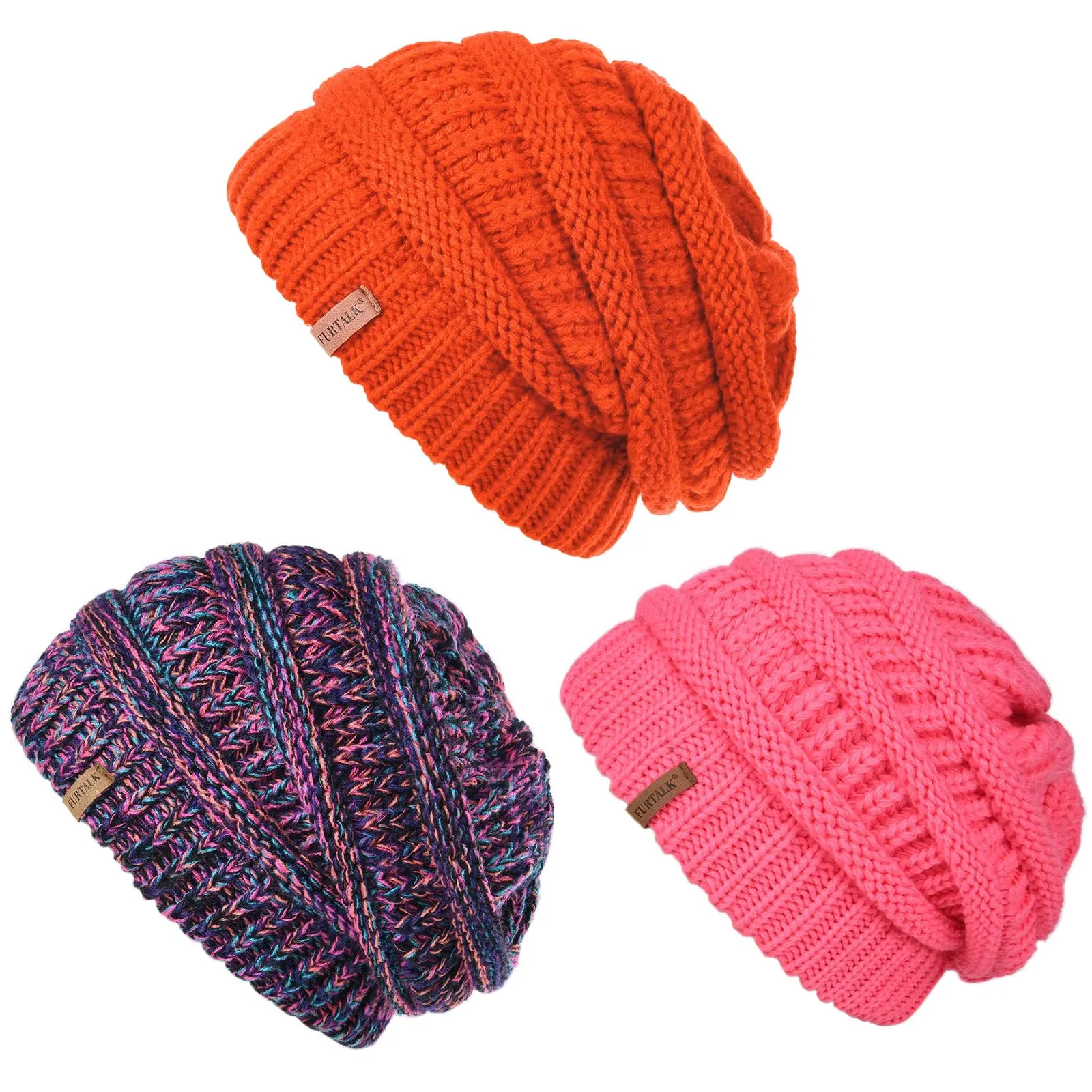 FURTALK Winter Slouchy Beanie Hat for Women Warm Cable Knit Strench Skull Cap sold by Roxie’s Picks product image thumbnail 2