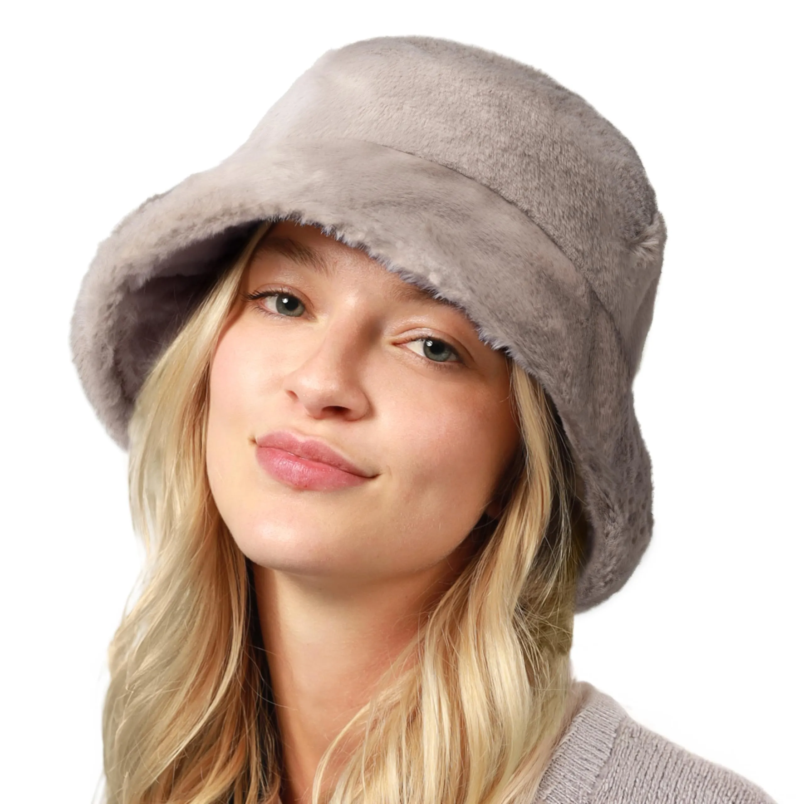 CHOK.LIDS Everyday Winter Fur Bucket Hat Unisex Trendy Soft Fluffy Warm Lightweight Fleece Fisherman Cap for Women Men sold by Roxie’s Picks product image thumbnail 5