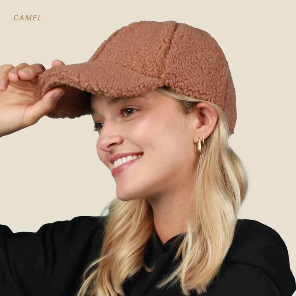 CHOK.LIDS Premium Sherpa Baseball Caps Winter Trendy Style Hats for Women Men Unisex Style Adjustable Lightweight Outdoor Cap sold by Roxie’s Picks product image thumbnail 4