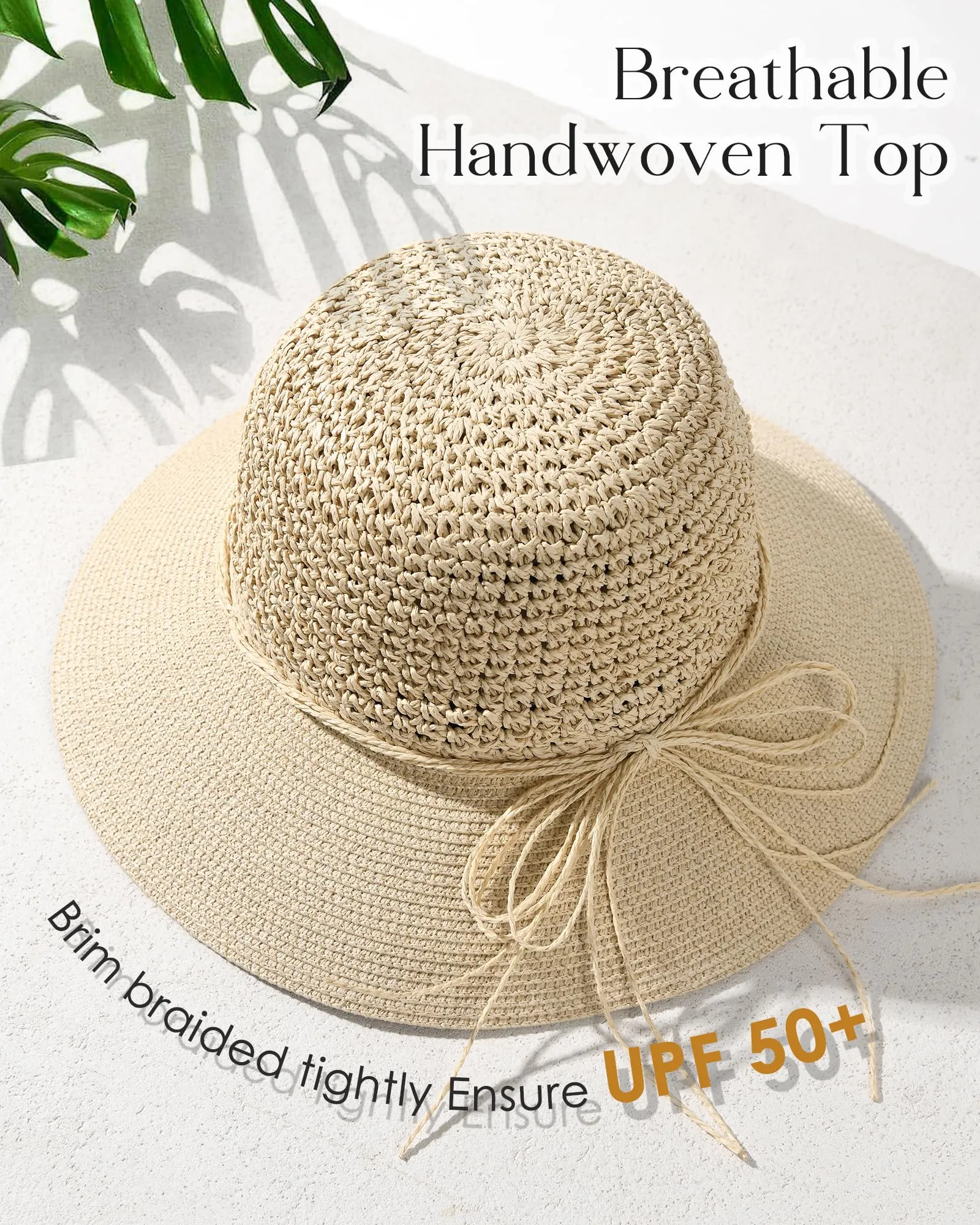 FURTALK Beach Hats for Women Summer Straw Sun Hat Wide Brim Crochet Hats sold by Roxie’s Picks product image thumbnail 3