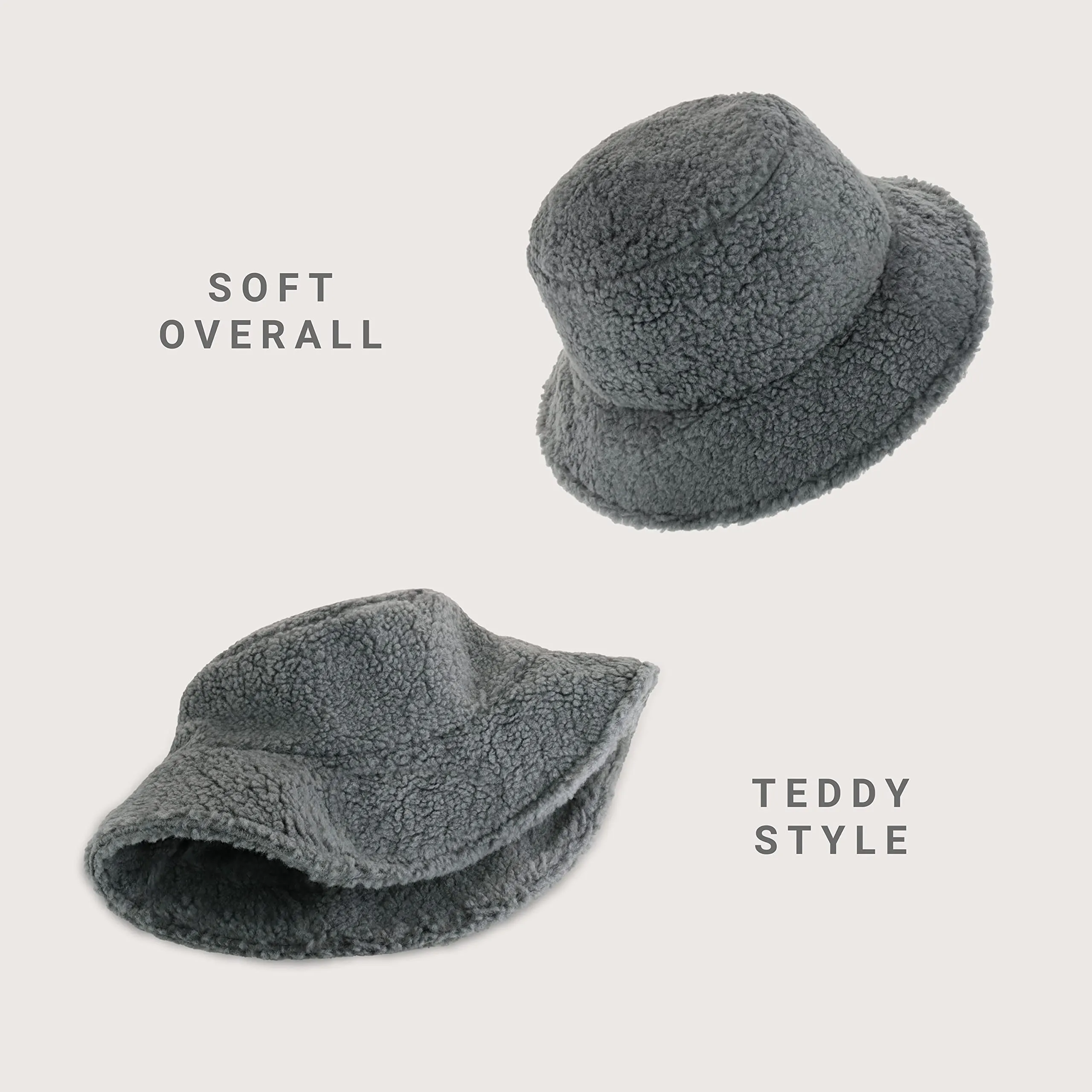 CHOK.LIDS Sherpa Bucket Hats for Women Ladies Trending Teddy Style Winter Fuzzy Faux Fur Brim Fisherman Womens Bucket Hat sold by Roxie’s Picks product image thumbnail 5