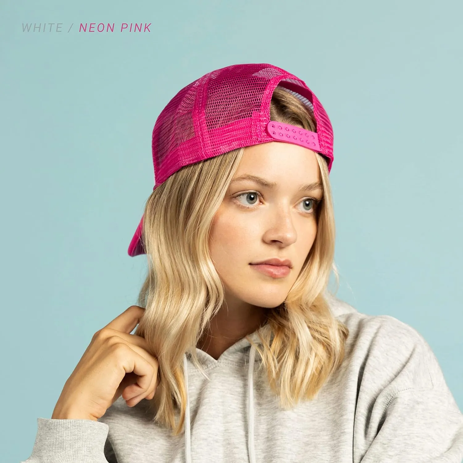 Classic Foam Trucker Hat Summer Mesh Cap Solid Two Toned Blank Foamhead hat for Mens Womens Adjustable Strap Light Weight (Charcoal) sold by Roxie’s Picks product image thumbnail 5