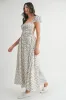 MABLE Floral Print Puff Sleeve Gathered Midi Dress sold by Roxie’s Picks